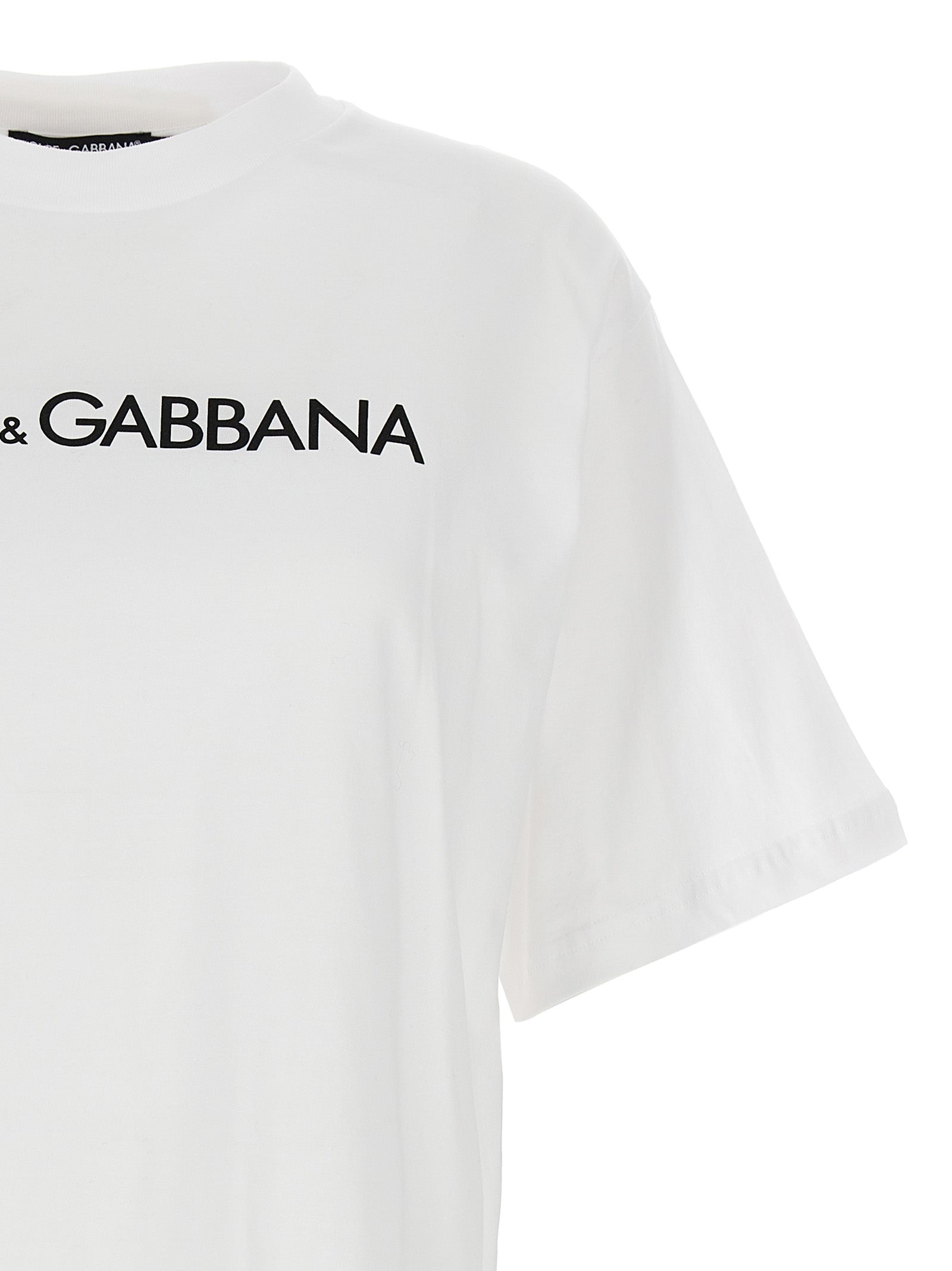 Dolce & Gabbana White Cotton T-Shirt Dolce & Gabbana