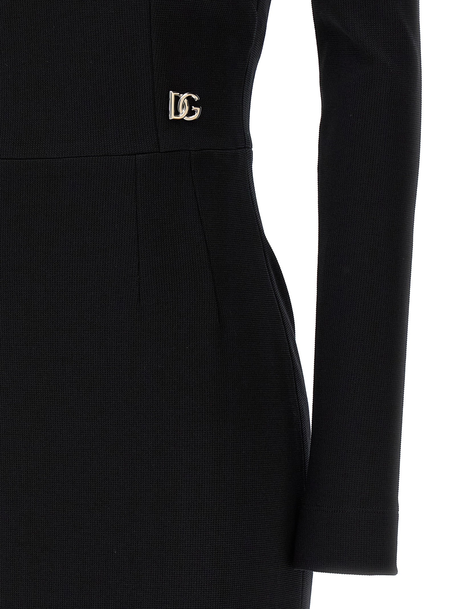 Dolce & Gabbana Black Viscose Midi Dress Dolce & Gabbana