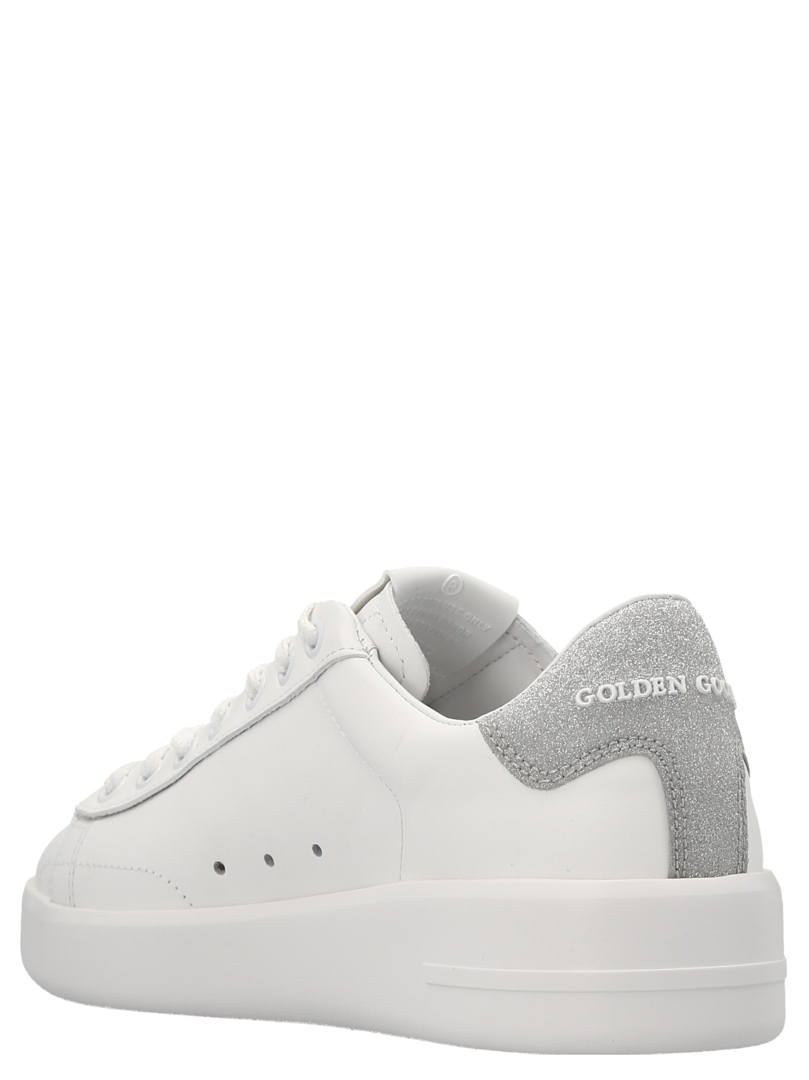 Golden Goose Silver Leather Low Top Sneakers Golden Goose