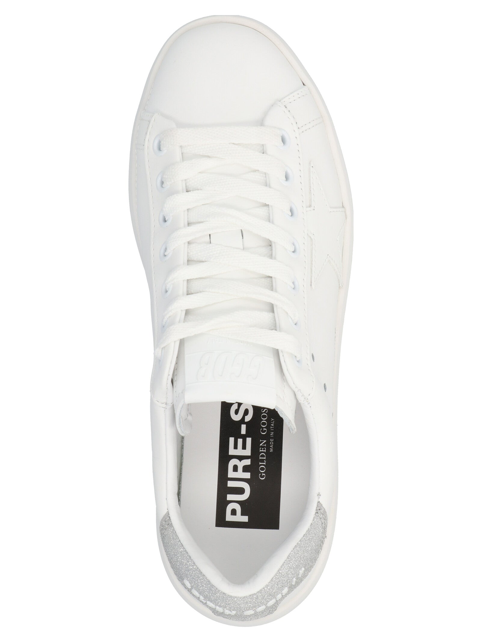 Golden Goose Silver Leather Low Top Sneakers Golden Goose