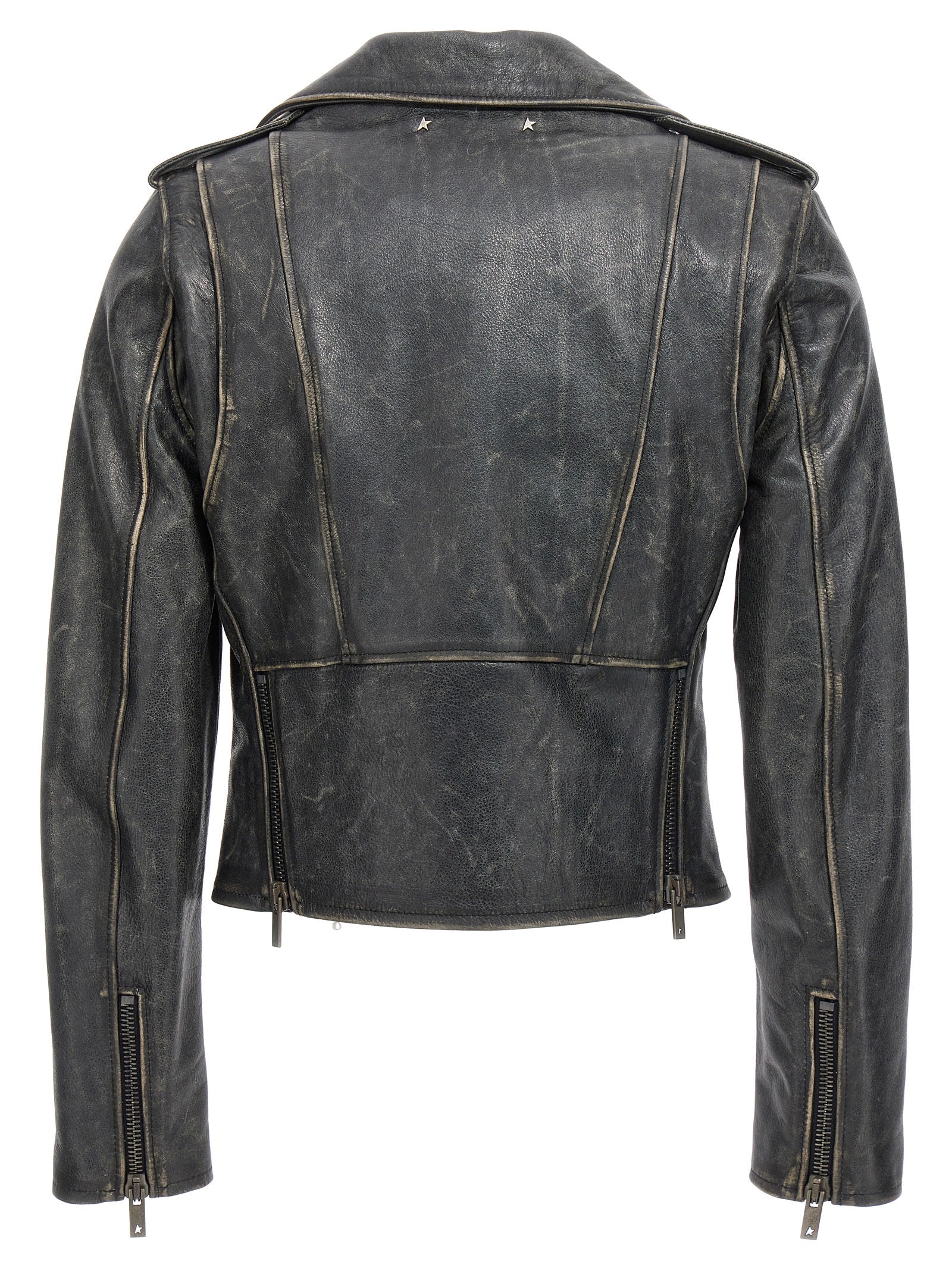 Golden Goose Black Cowhide Leather Jacket Golden Goose