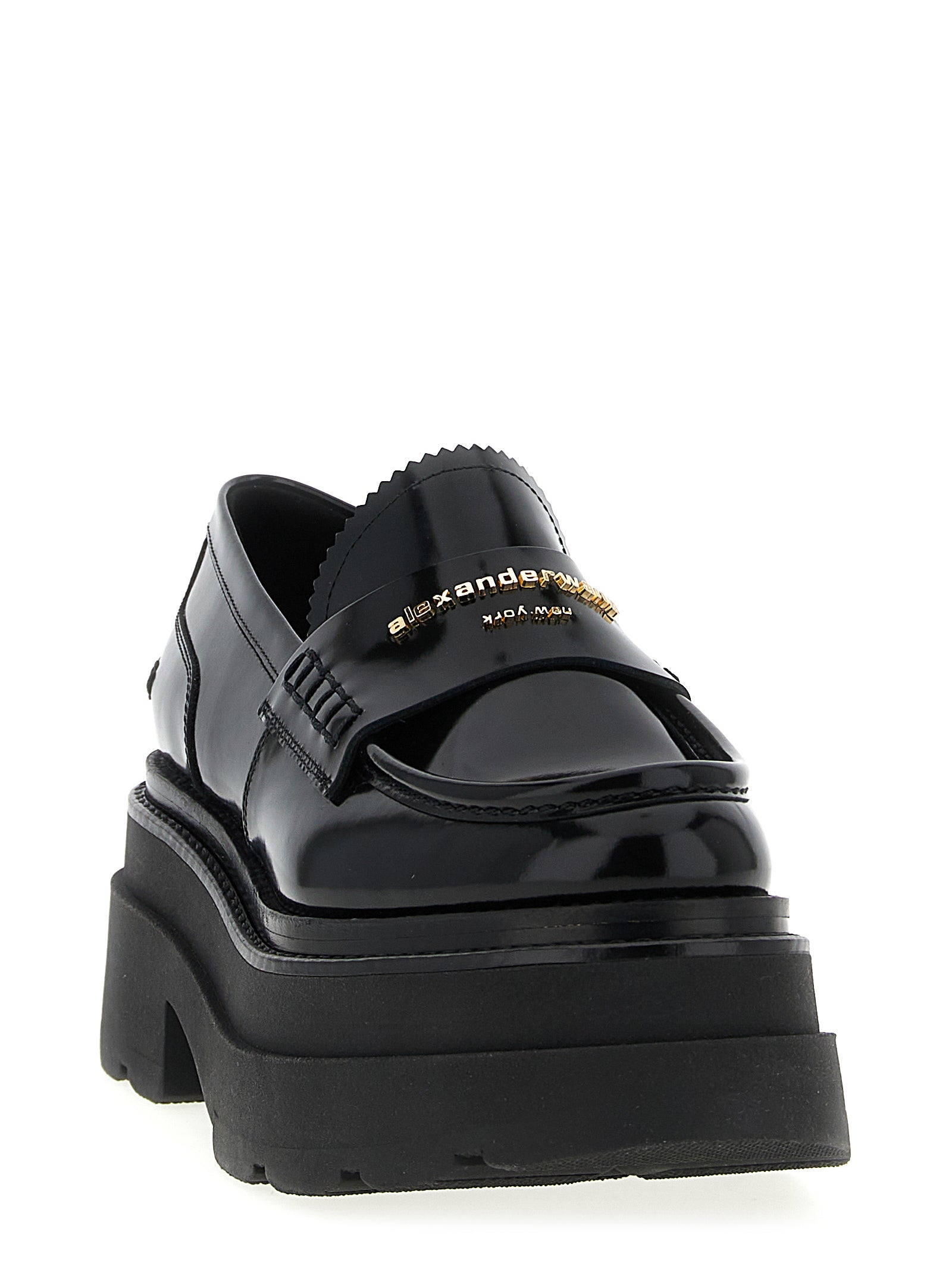 Alexander Wang Black Cowhide Platform Loafers Alexander Wang