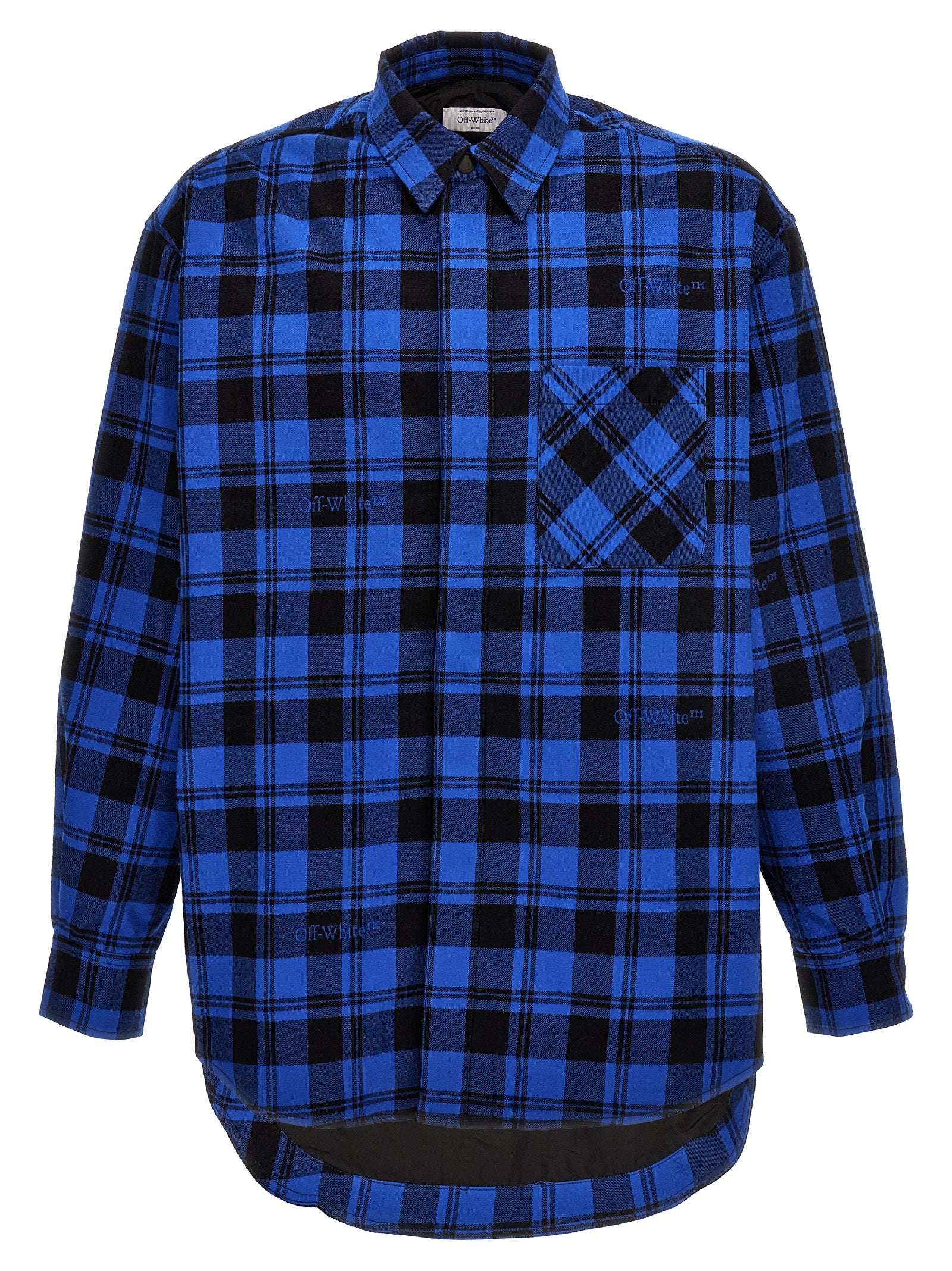Off-White Blue Cotton Shirt Off-White