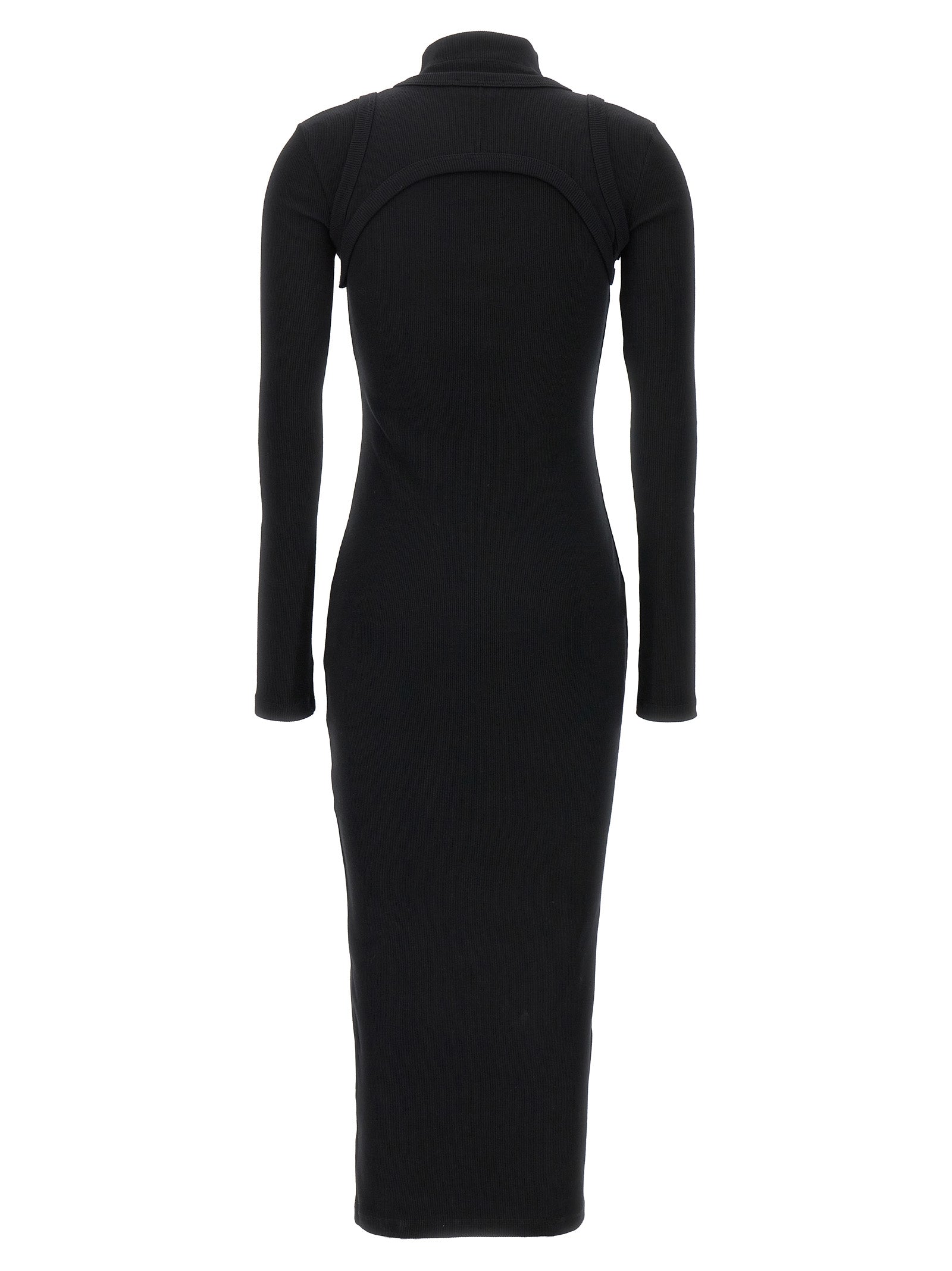 Off-White Black Cotton Midi Dress Off-White