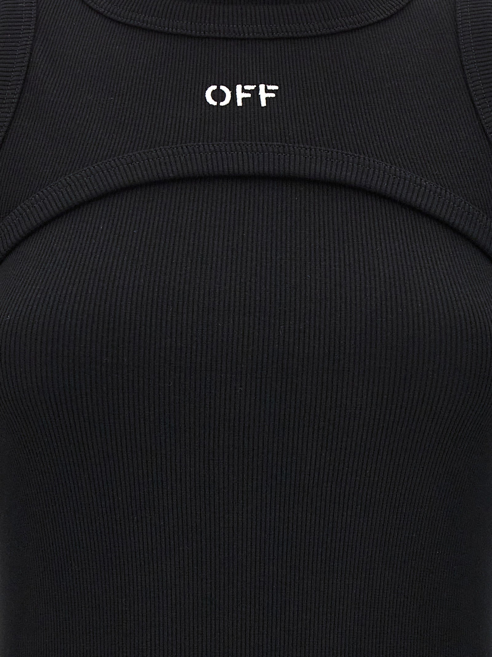 Off-White Black Cotton Midi Dress Off-White