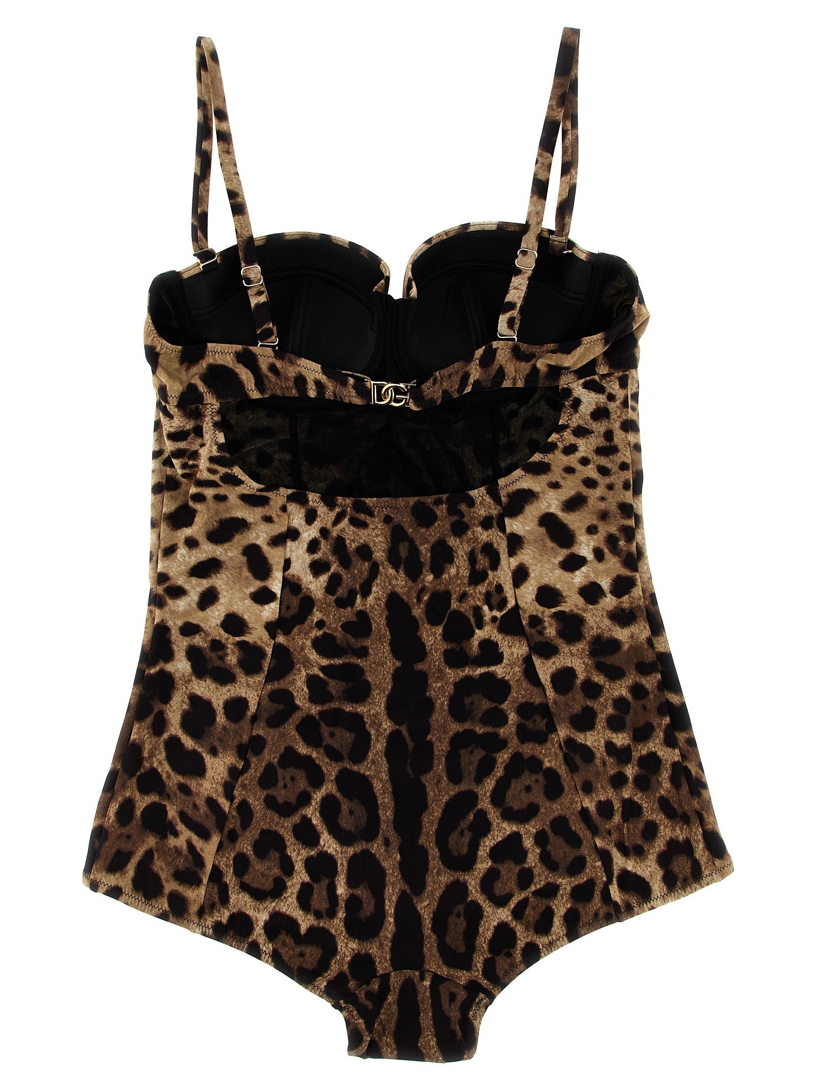 Dolce & Gabbana Brown Polyamide One-Piece Swimsuit Dolce & Gabbana