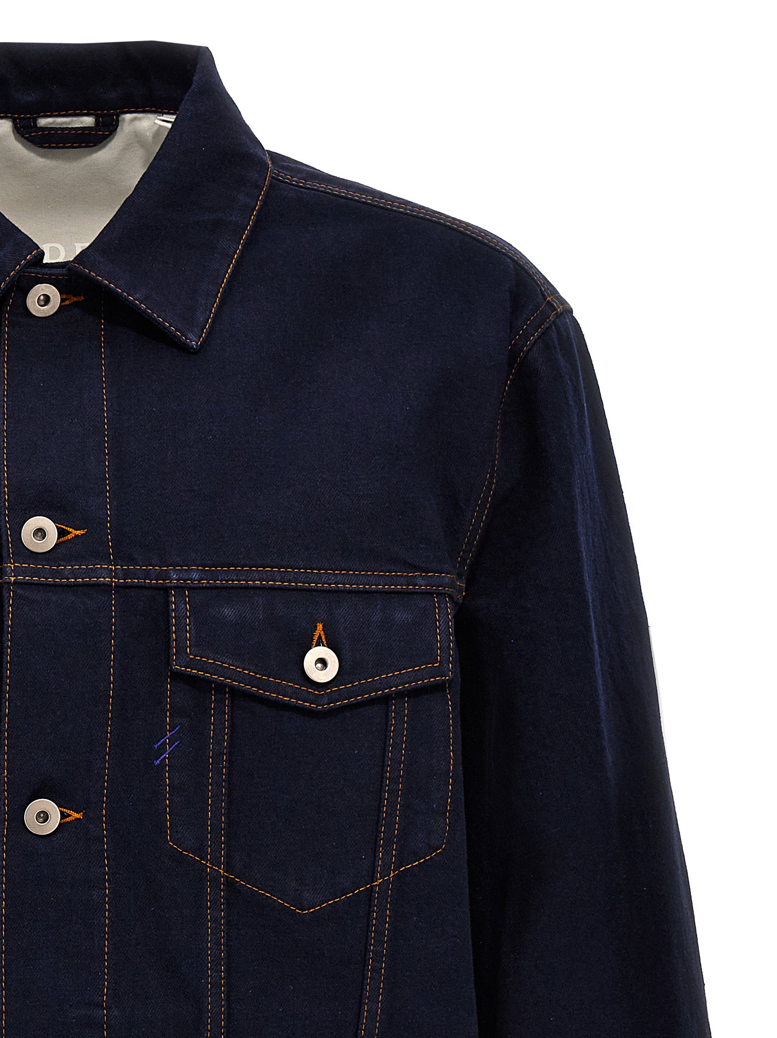 Burberry Blue Cotton Denim Jacket Burberry