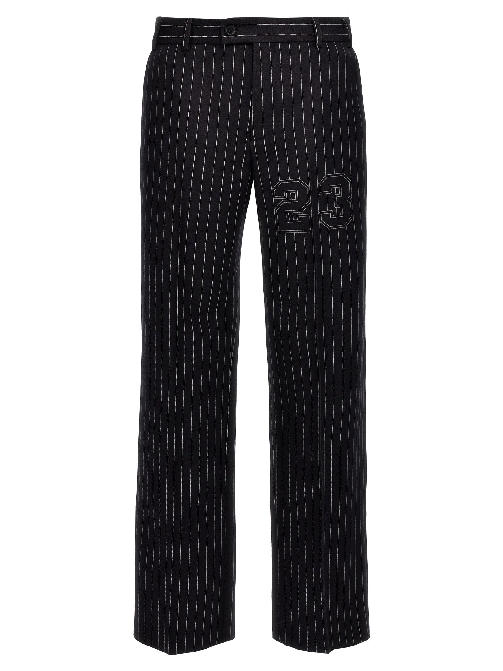 Off-White Blue Wool Dress Pants Off-White