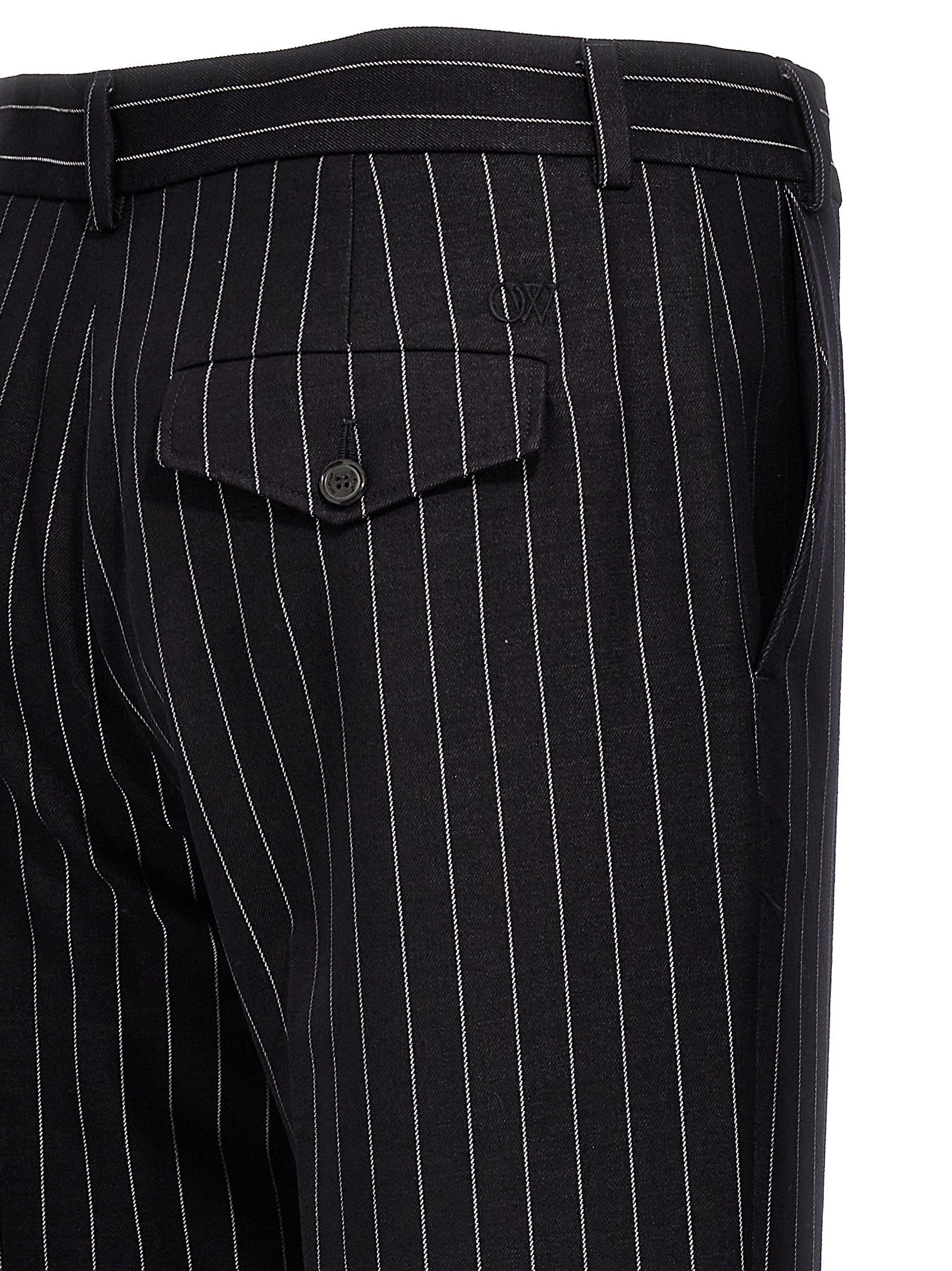 Off-White Blue Wool Dress Pants Off-White