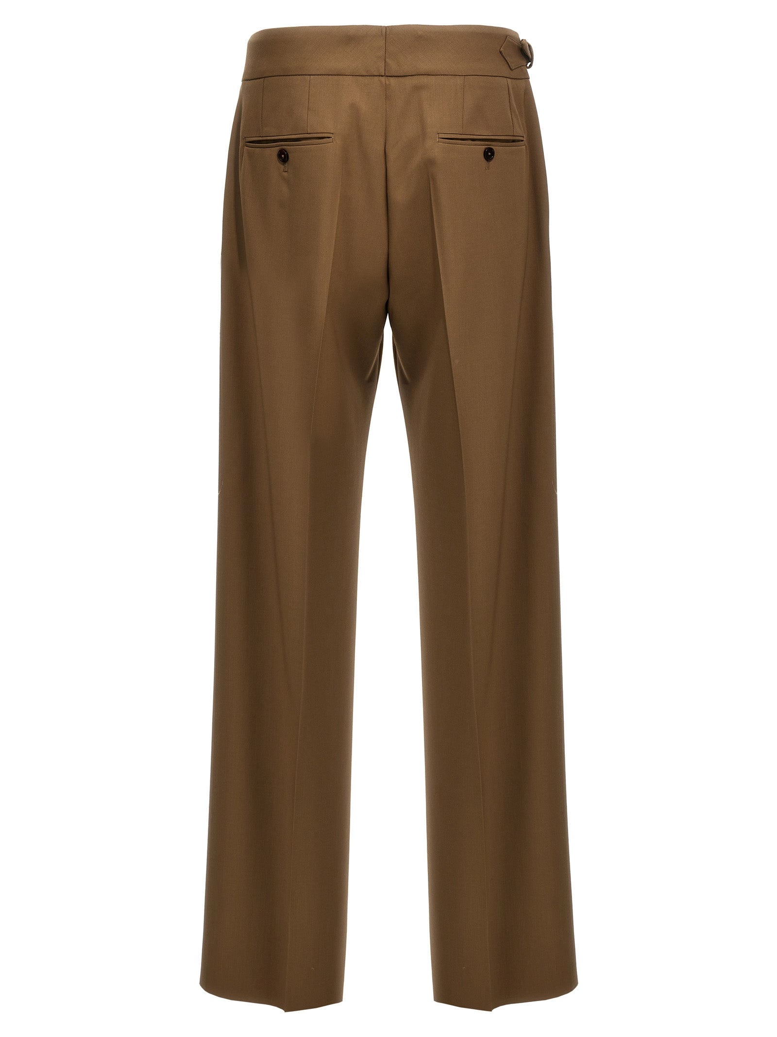 Dolce & Gabbana Brown Virgin Wool Dress Pants Dolce & Gabbana