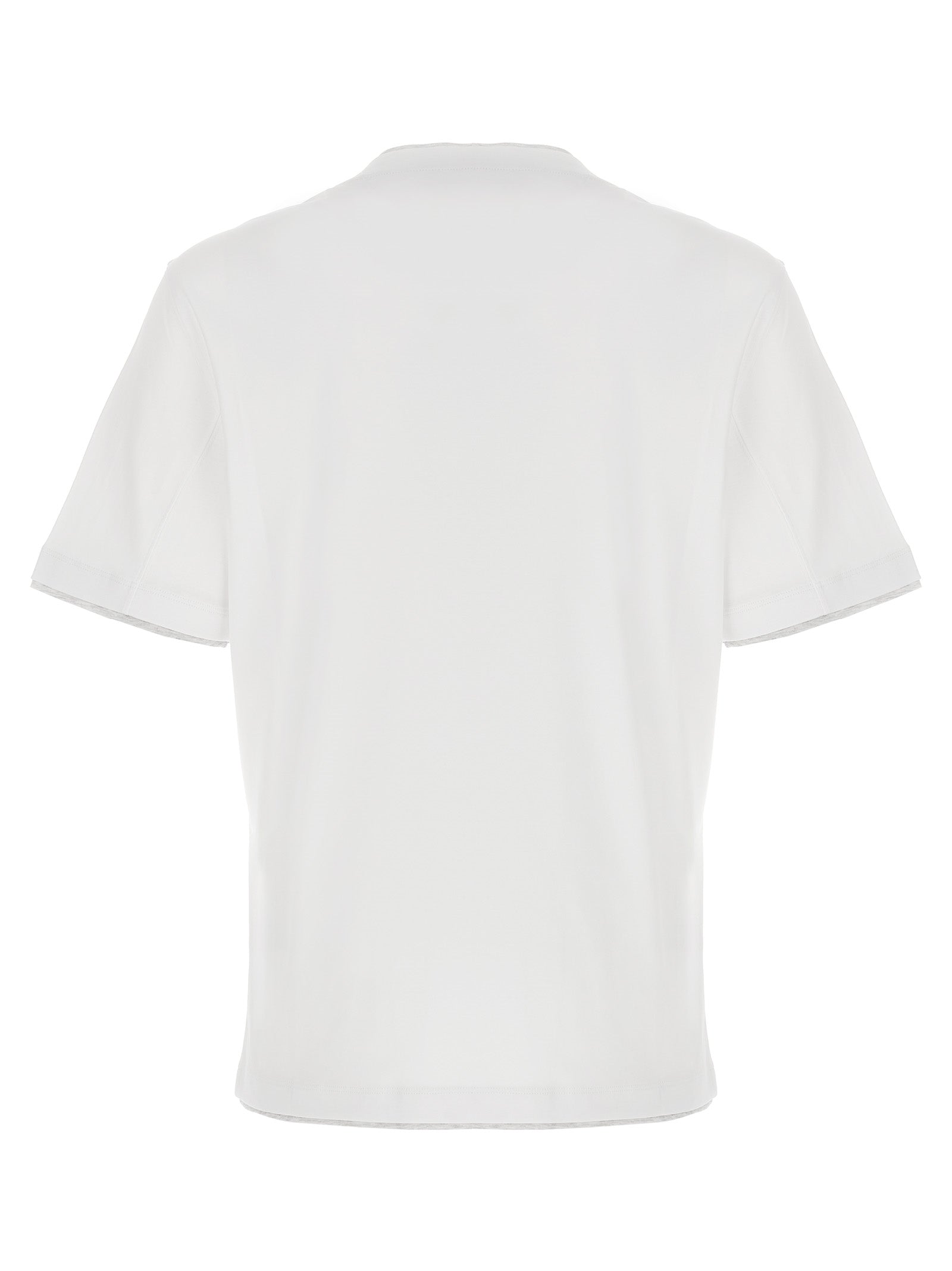 Brunello Cucinelli White Cotton T-Shirt Brunello Cucinelli