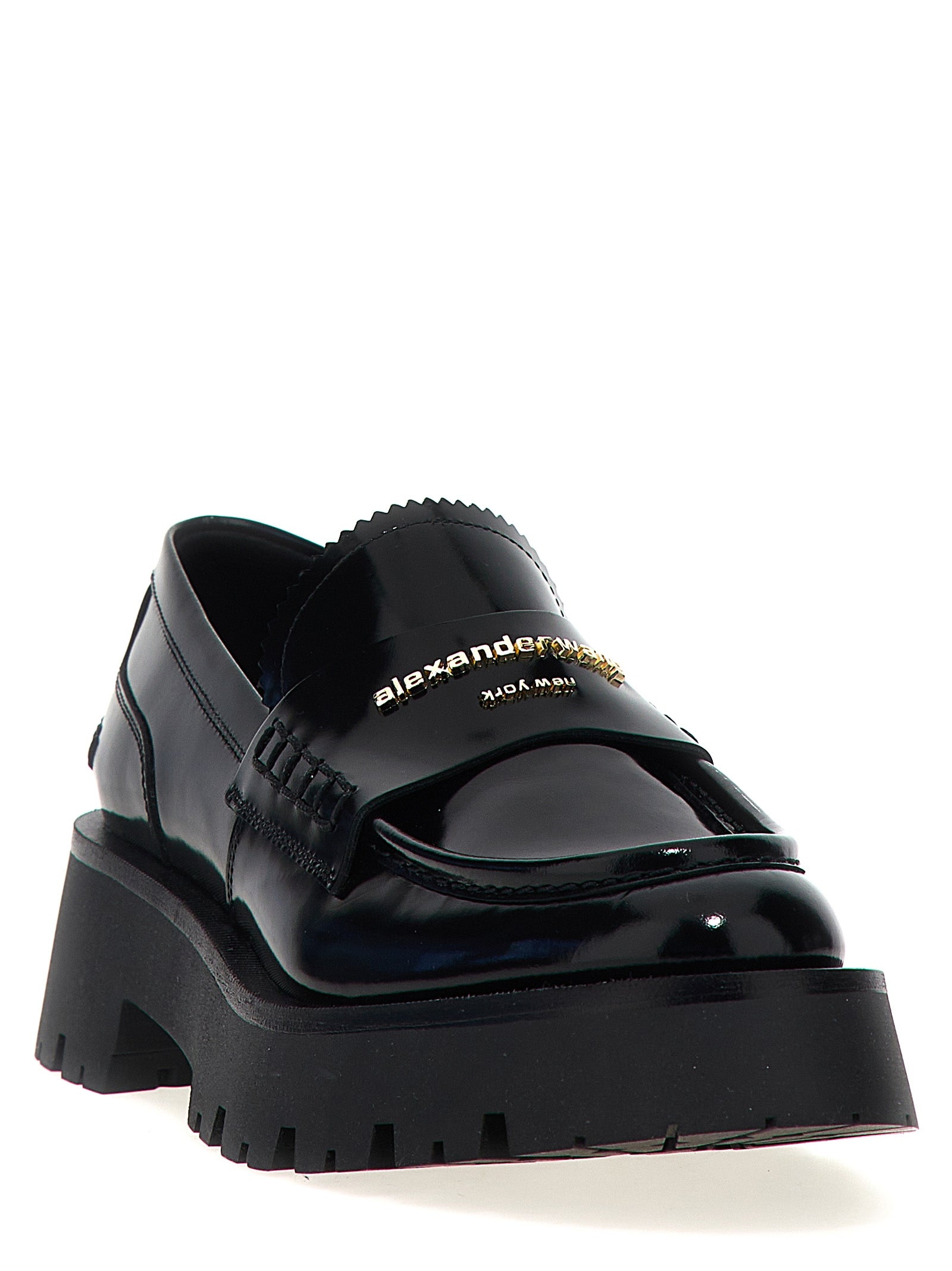 Alexander Wang Black Cowhide Slip-On Loafers Alexander Wang