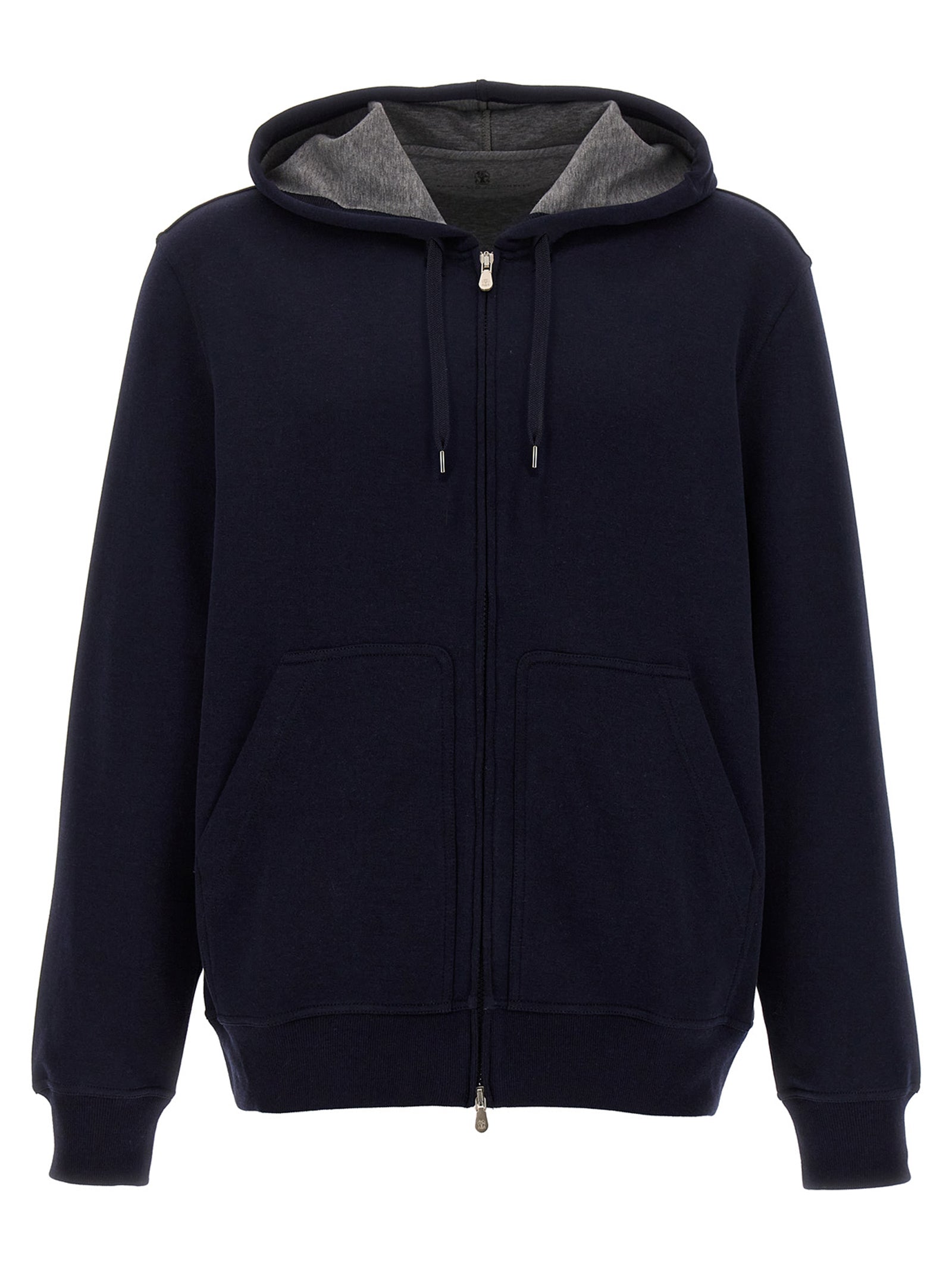 Brunello Cucinelli Blue Cotton Sweatshirt Brunello Cucinelli