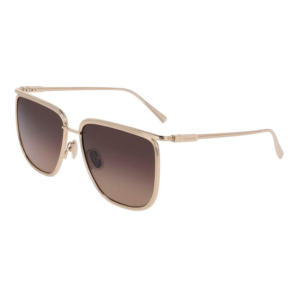 Ferragamo Gold Metal Sunglasses Ferragamo