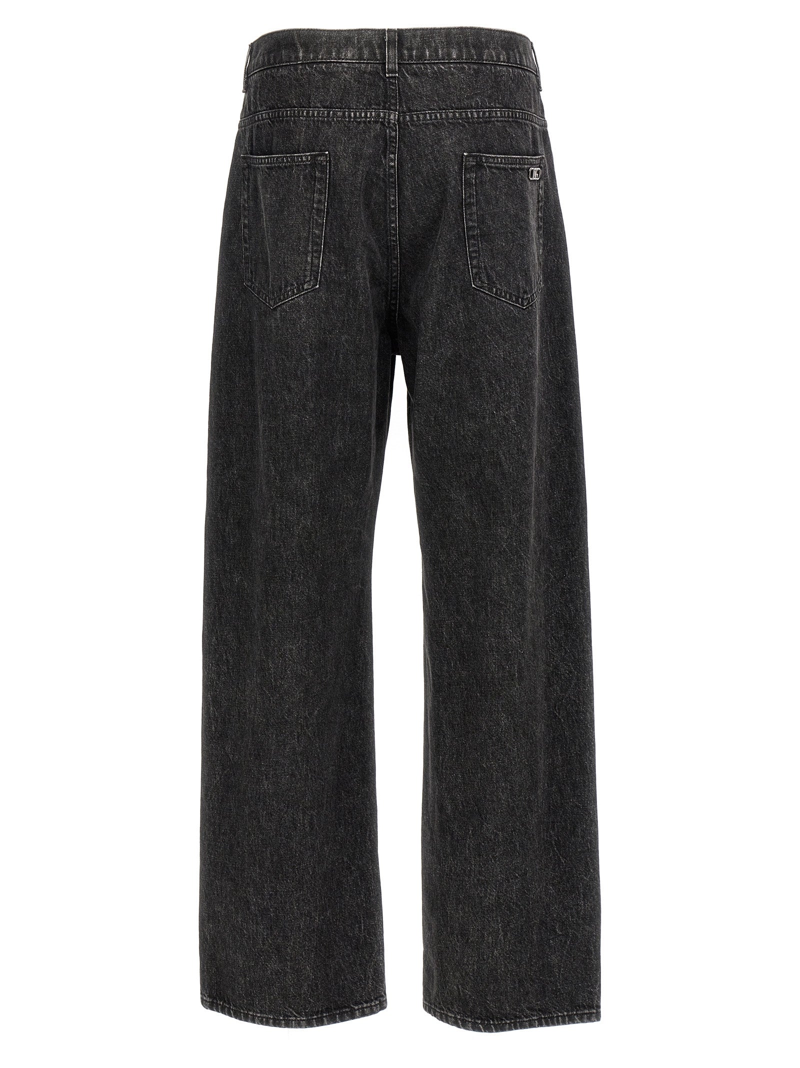 Dolce & Gabbana Black Cotton Relaxed Fit Jeans