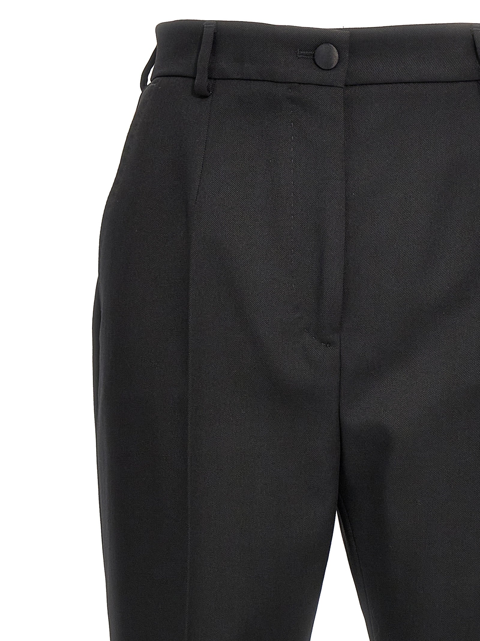 Dolce & Gabbana Black Virgin Wool Dress Pants Dolce & Gabbana