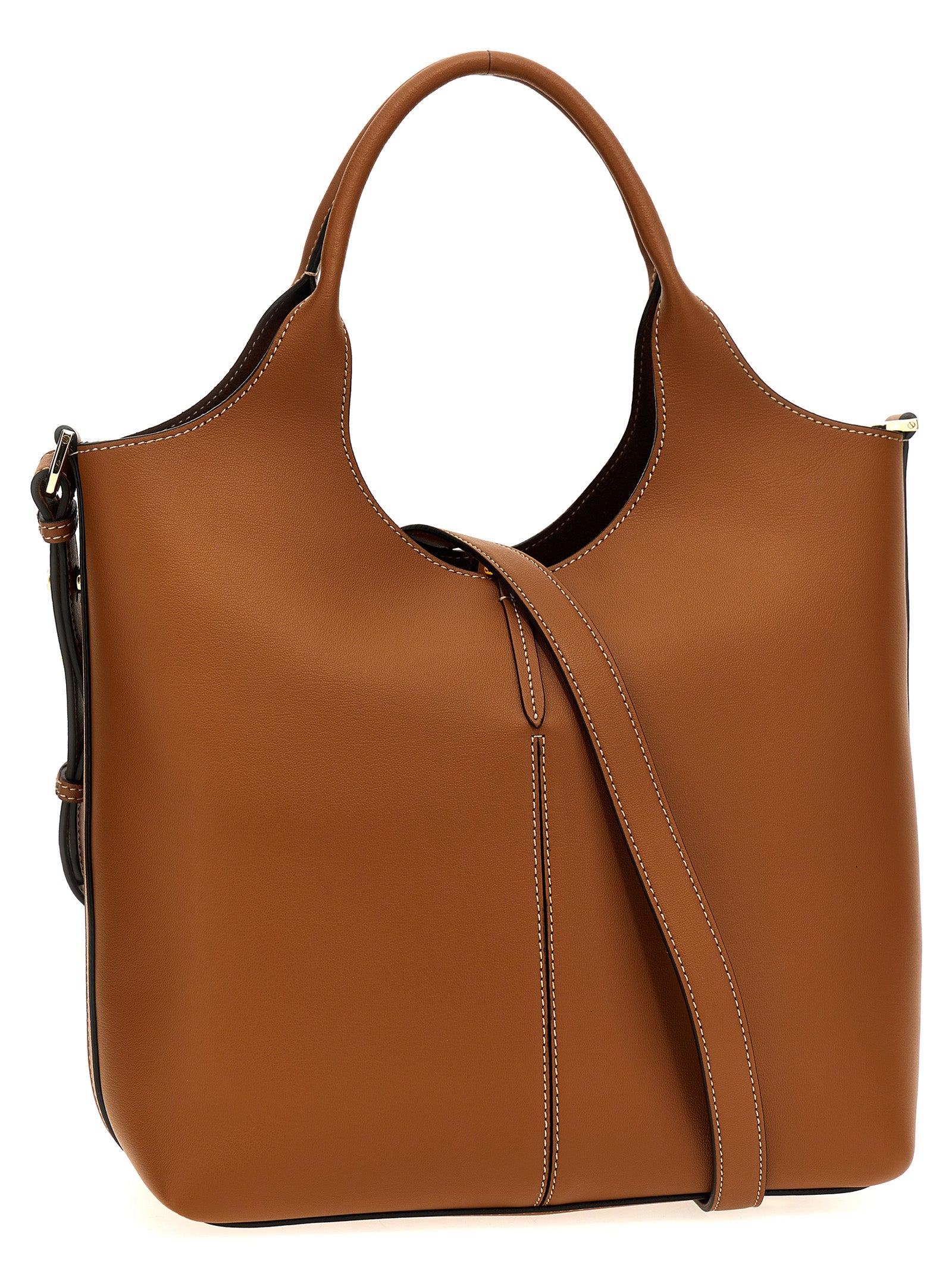Tod's Brown Calfskin Tote Bag Tod's