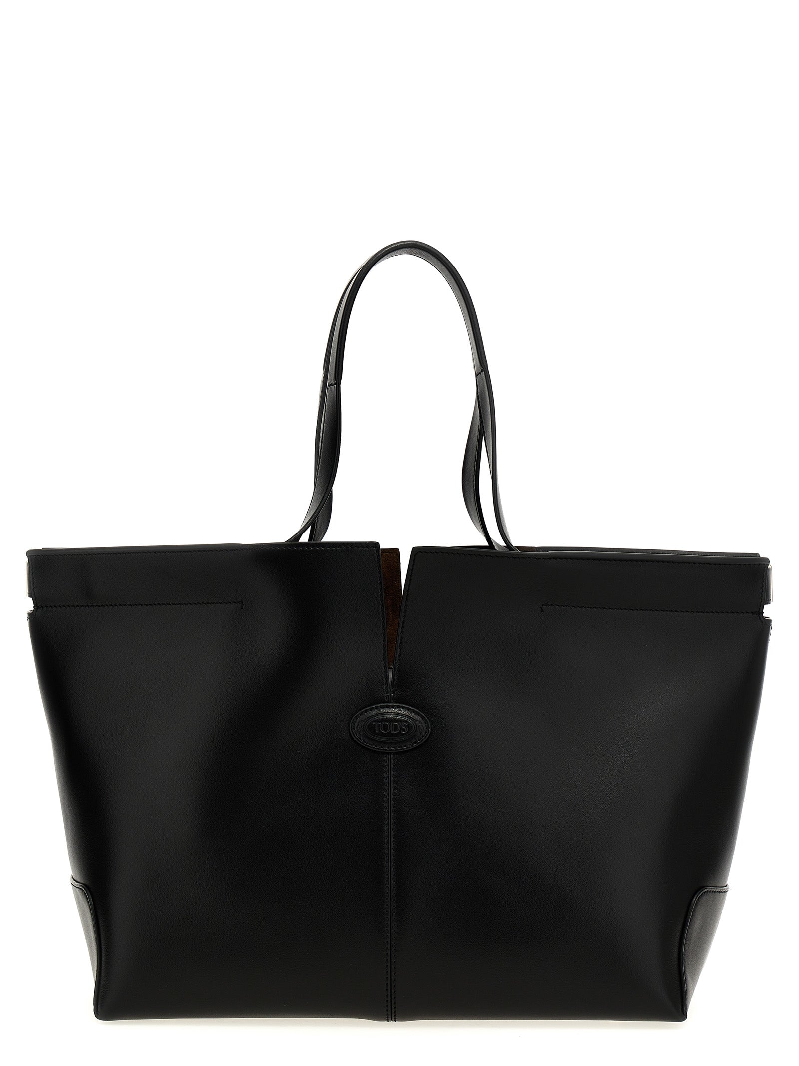 Tod's Black Calfskin Tote Bag Tod's