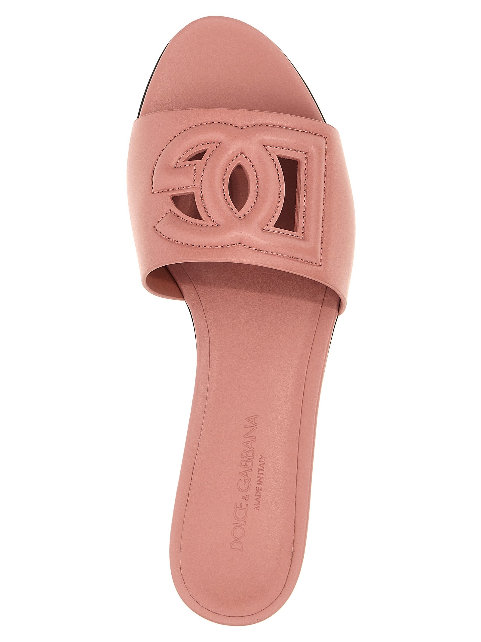 Dolce & Gabbana Multicolor Calfskin Slides Dolce & Gabbana
