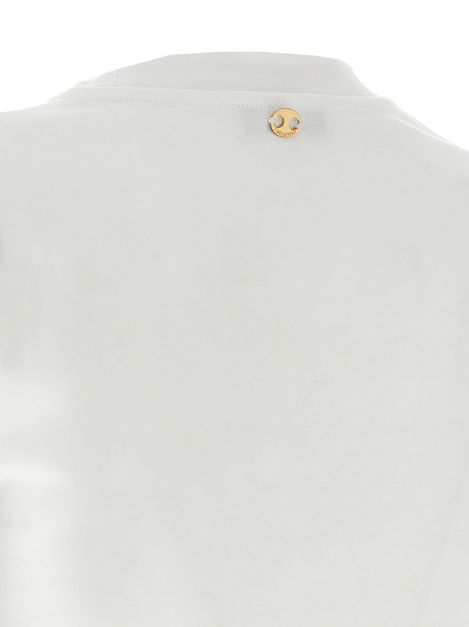 Paco Rabanne White Cotton T-Shirt Paco Rabanne