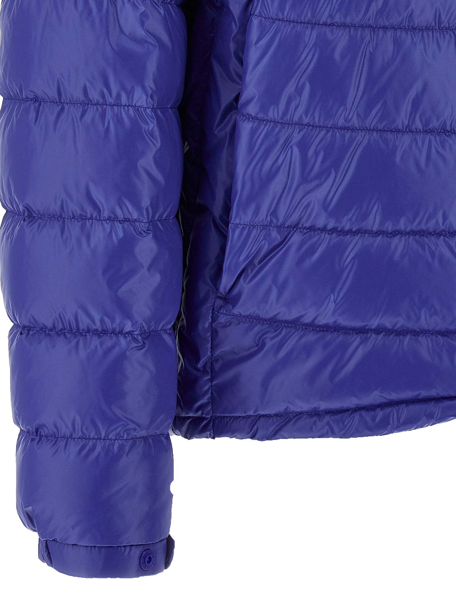 Moncler Blue Polyamide Full-Length Jacket Moncler