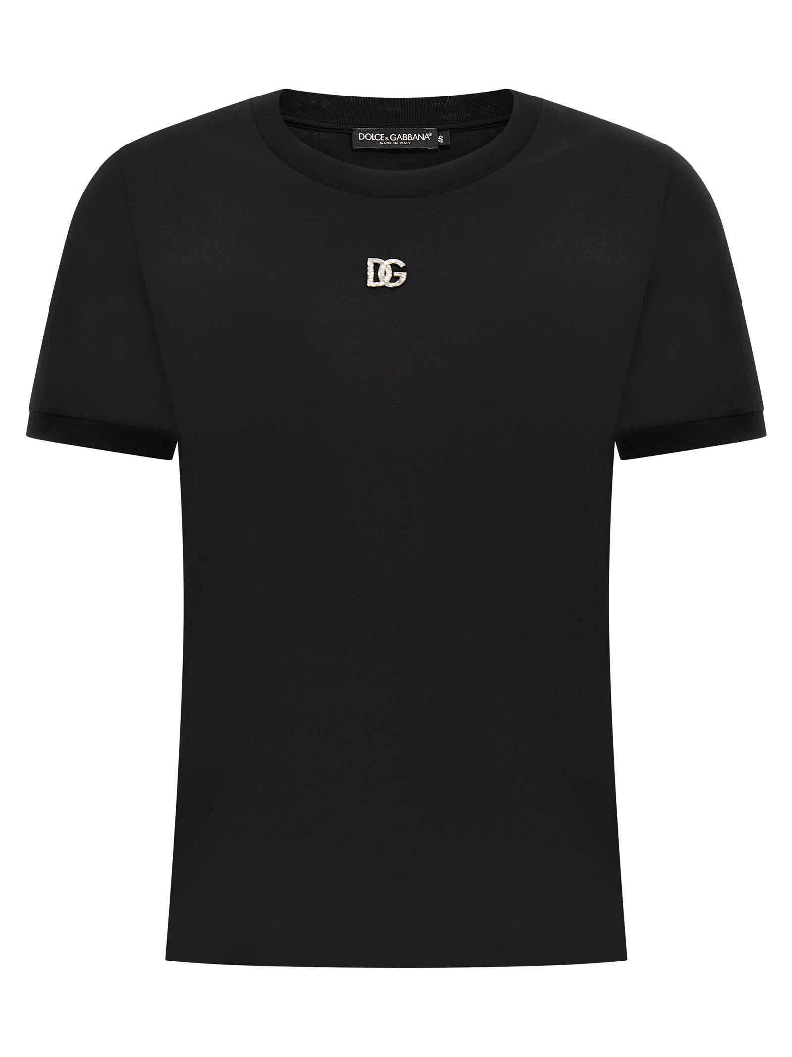 Dolce & Gabbana Black Cotton T-Shirt Dolce & Gabbana