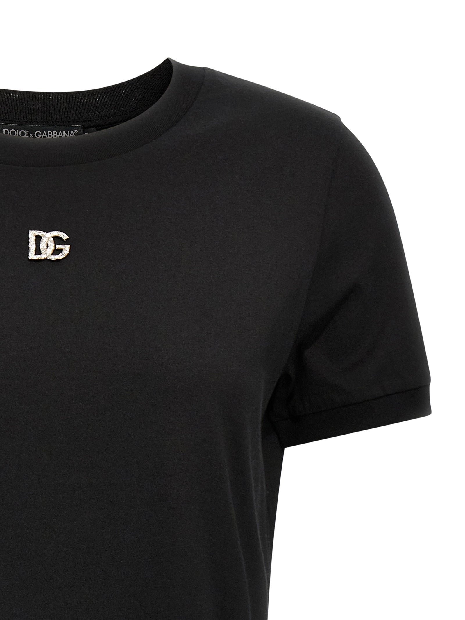 Dolce & Gabbana Black Cotton T-Shirt Dolce & Gabbana