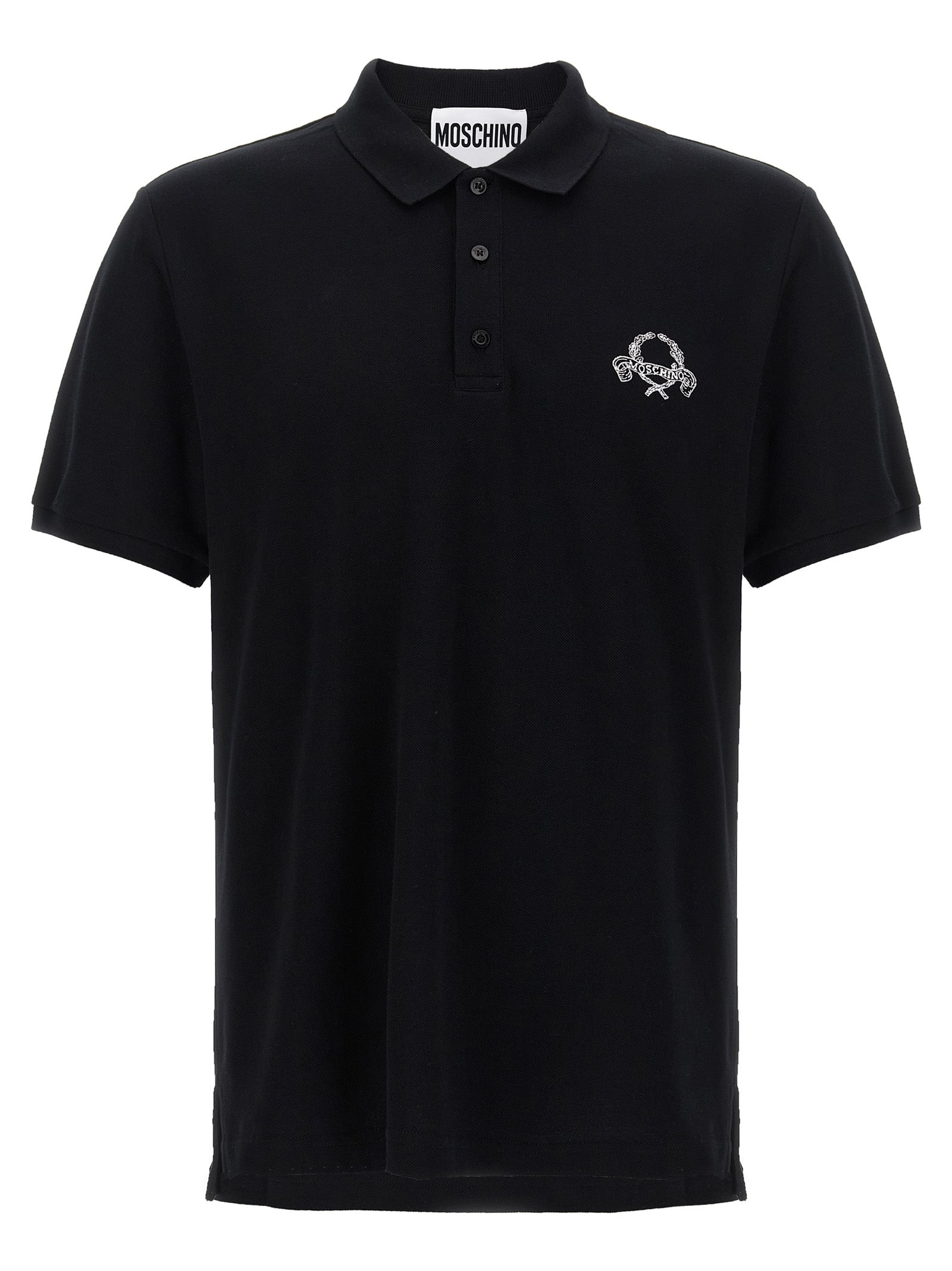 Moschino Black Cotton Polo Shirt Moschino