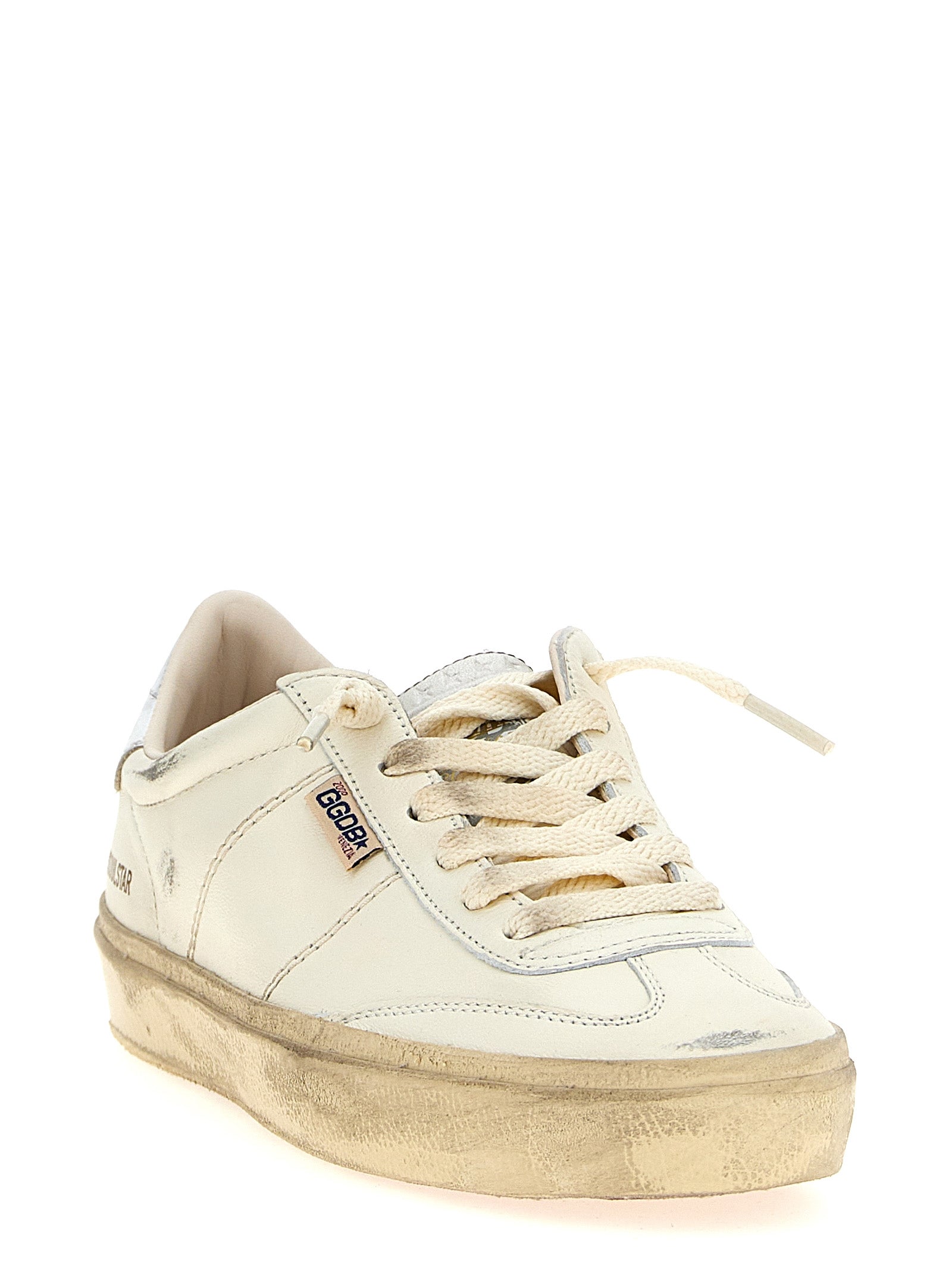 Golden Goose Silver Lamb Leather Low Top Sneakers Golden Goose