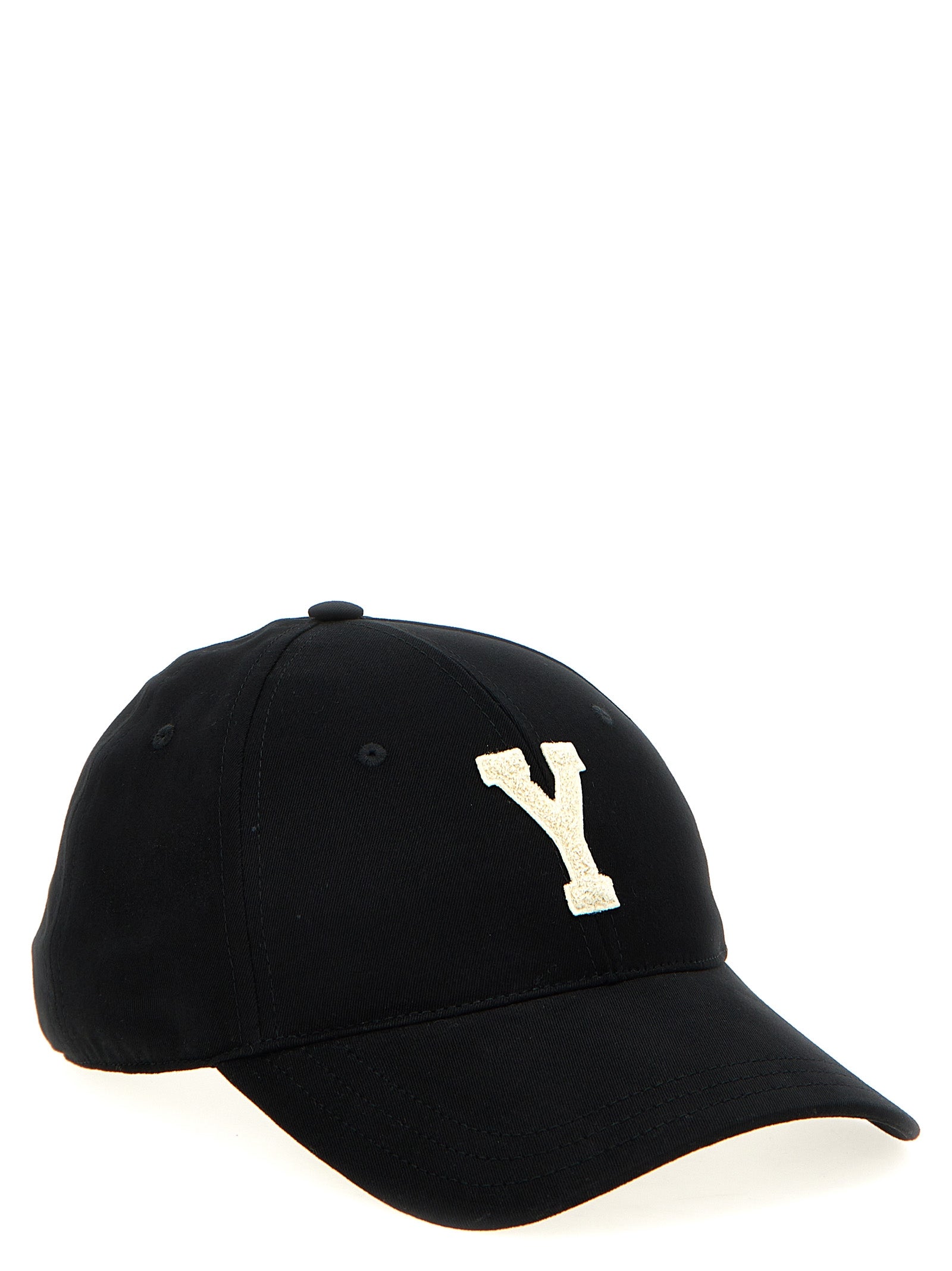 Saint Laurent Black Cotton Cap (Baseball Hat) Saint Laurent