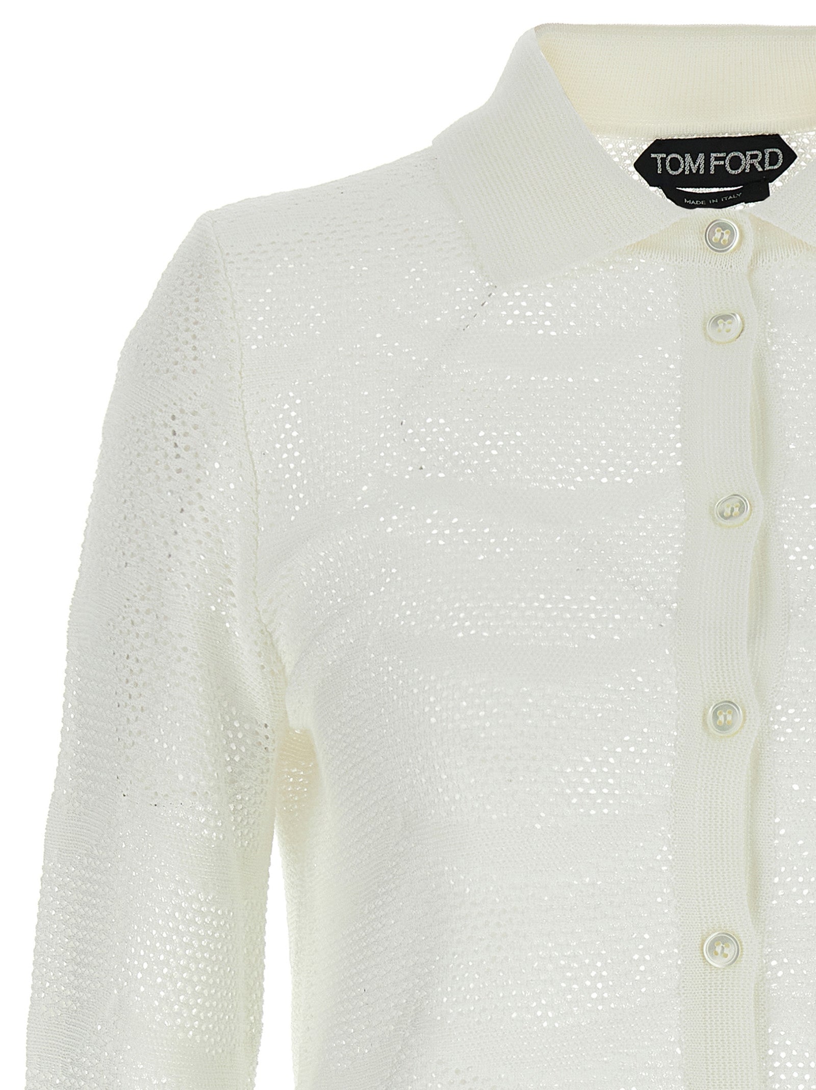 Tom Ford White Cotton Cardigan Tom Ford