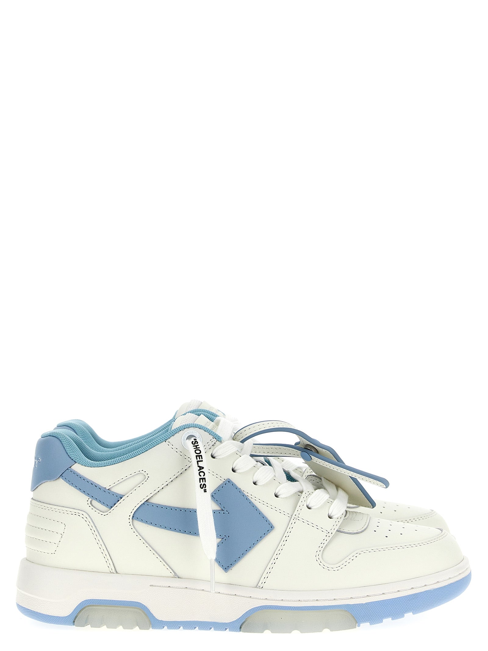 Off-White Blue Bovine Leather Low Top Sneakers Off-White