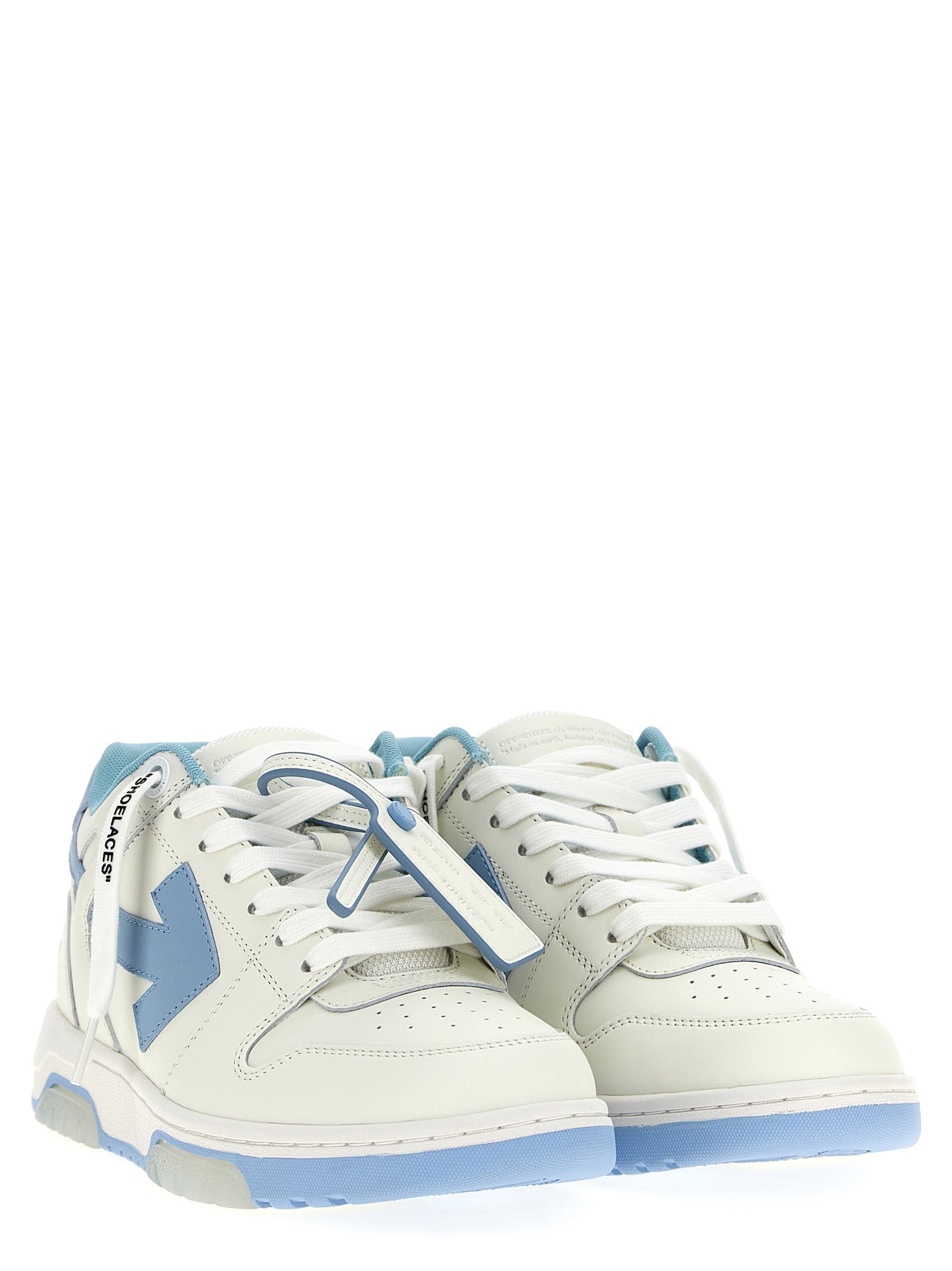 Off-White Blue Bovine Leather Low Top Sneakers Off-White