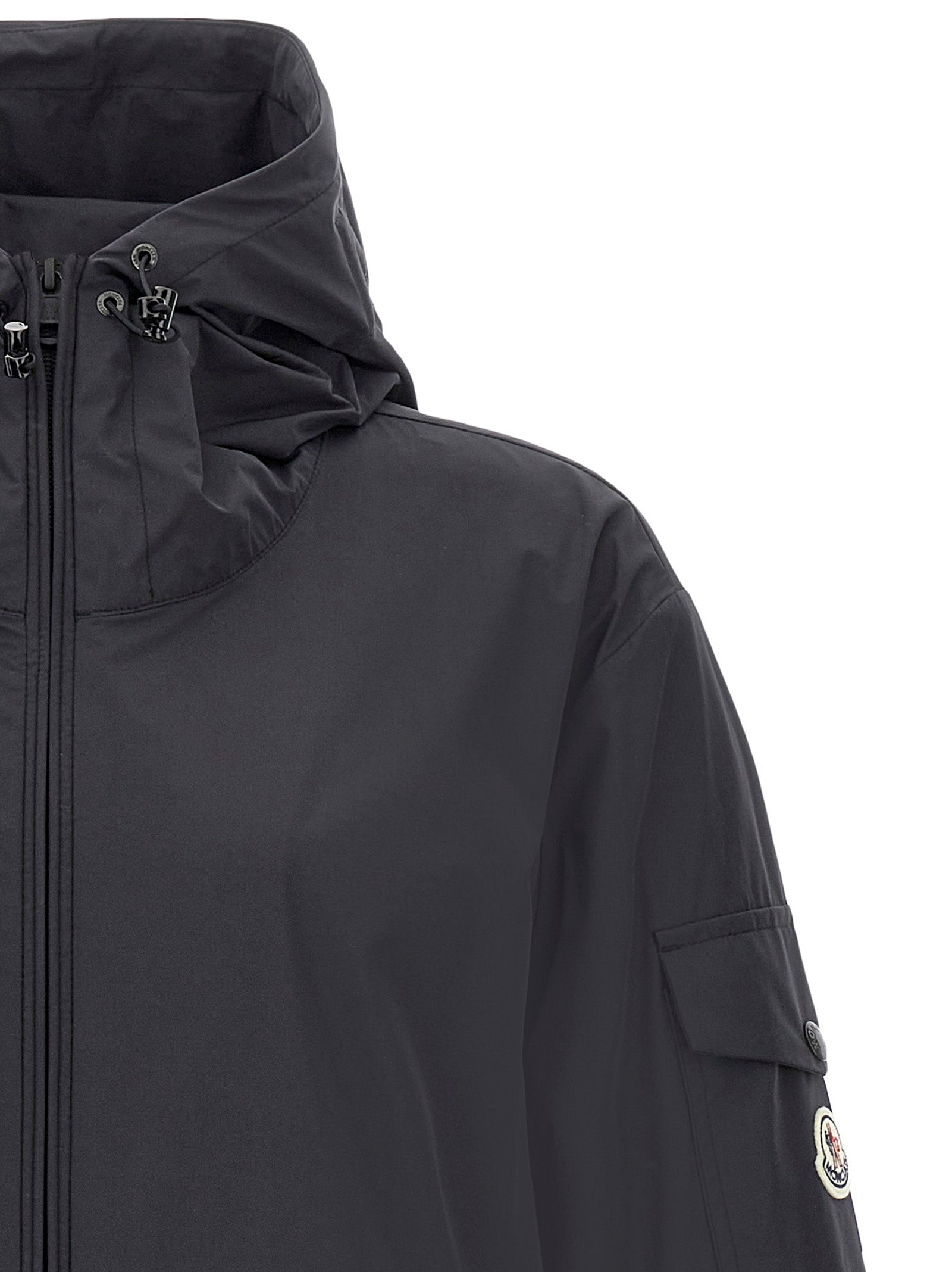 Moncler Black Polyester Shell Jacket Moncler