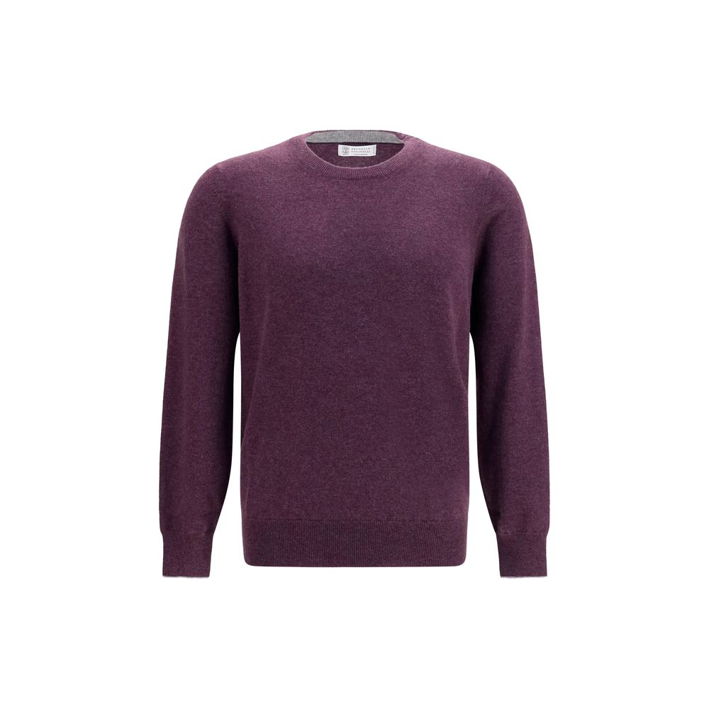 Brunello Cucinelli Purple Cashmere Sweater Brunello Cucinelli