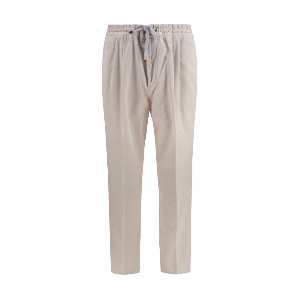 Brunello Cucinelli Beige Cotton Casual Pants Brunello Cucinelli