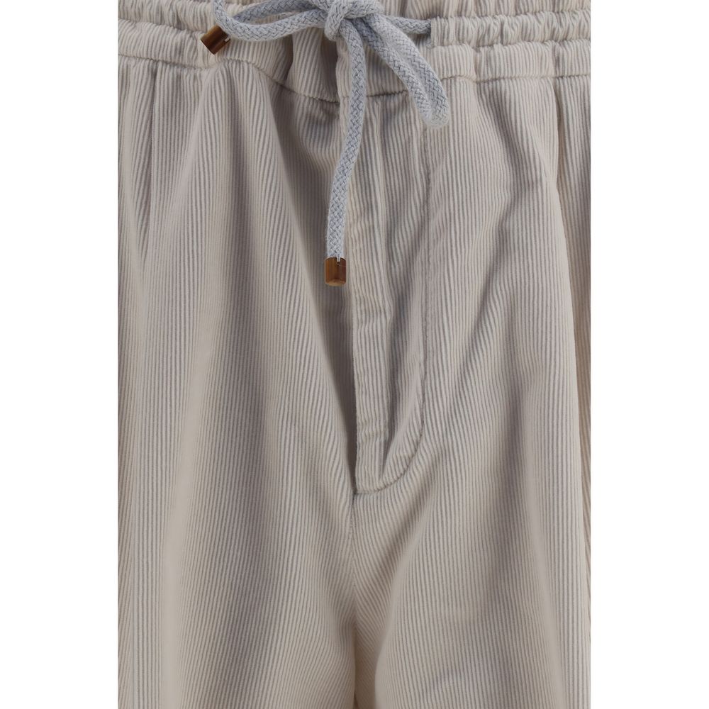 Brunello Cucinelli Beige Cotton Casual Pants Brunello Cucinelli