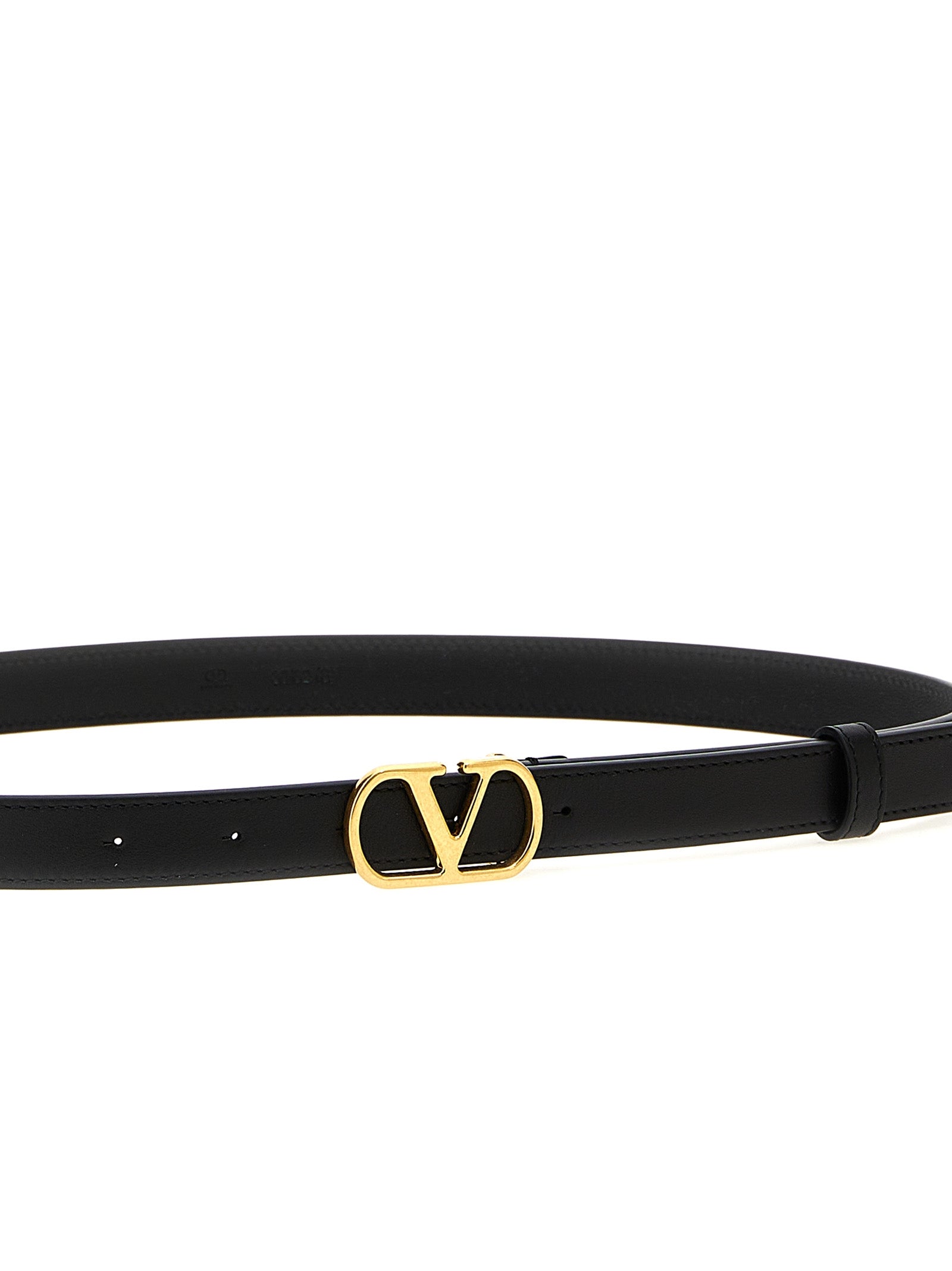 Valentino Garavani Black Calfskin Regular Belt Valentino Garavani