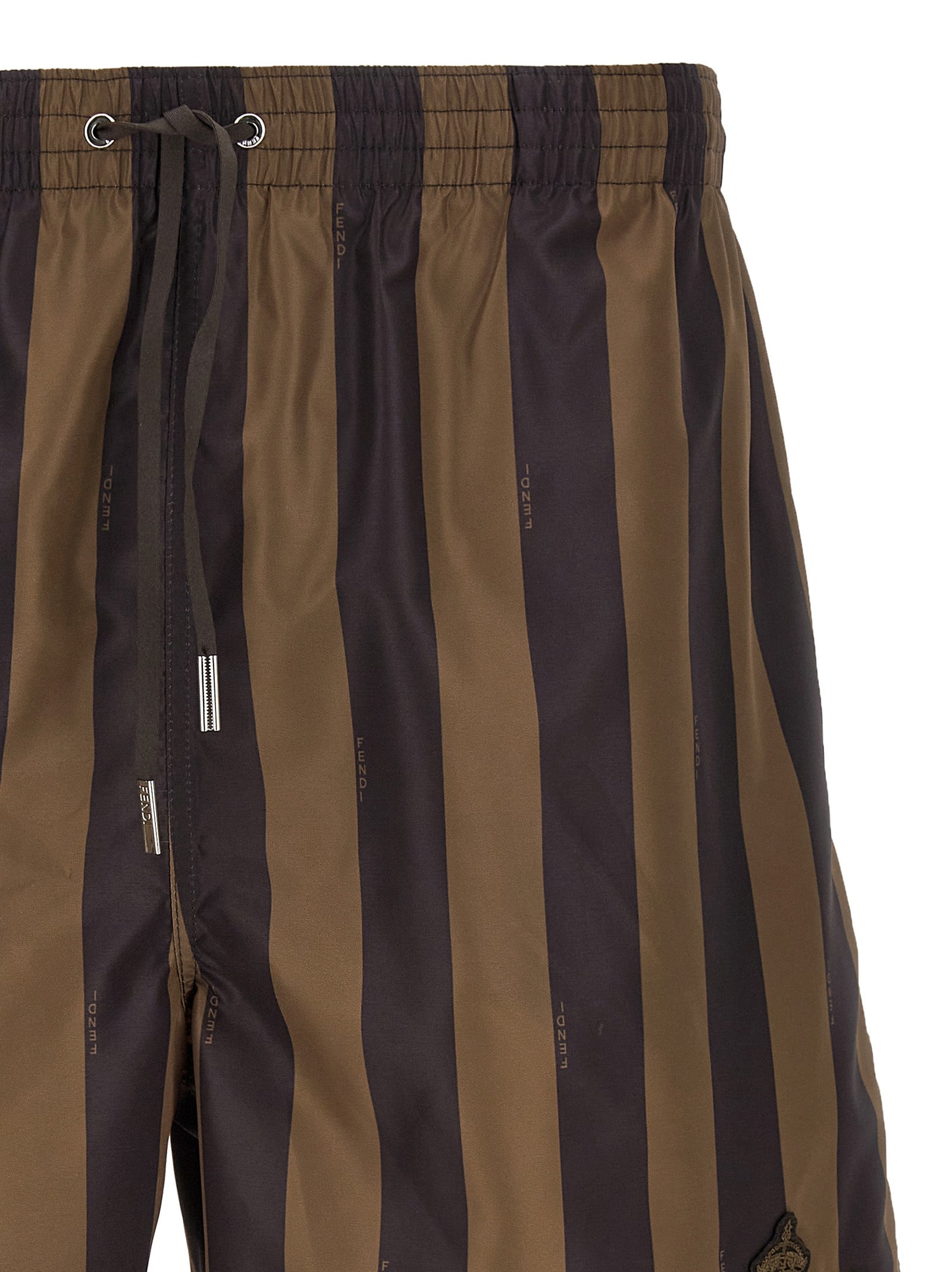 Fendi Brown Polyester Swim Shorts Fendi