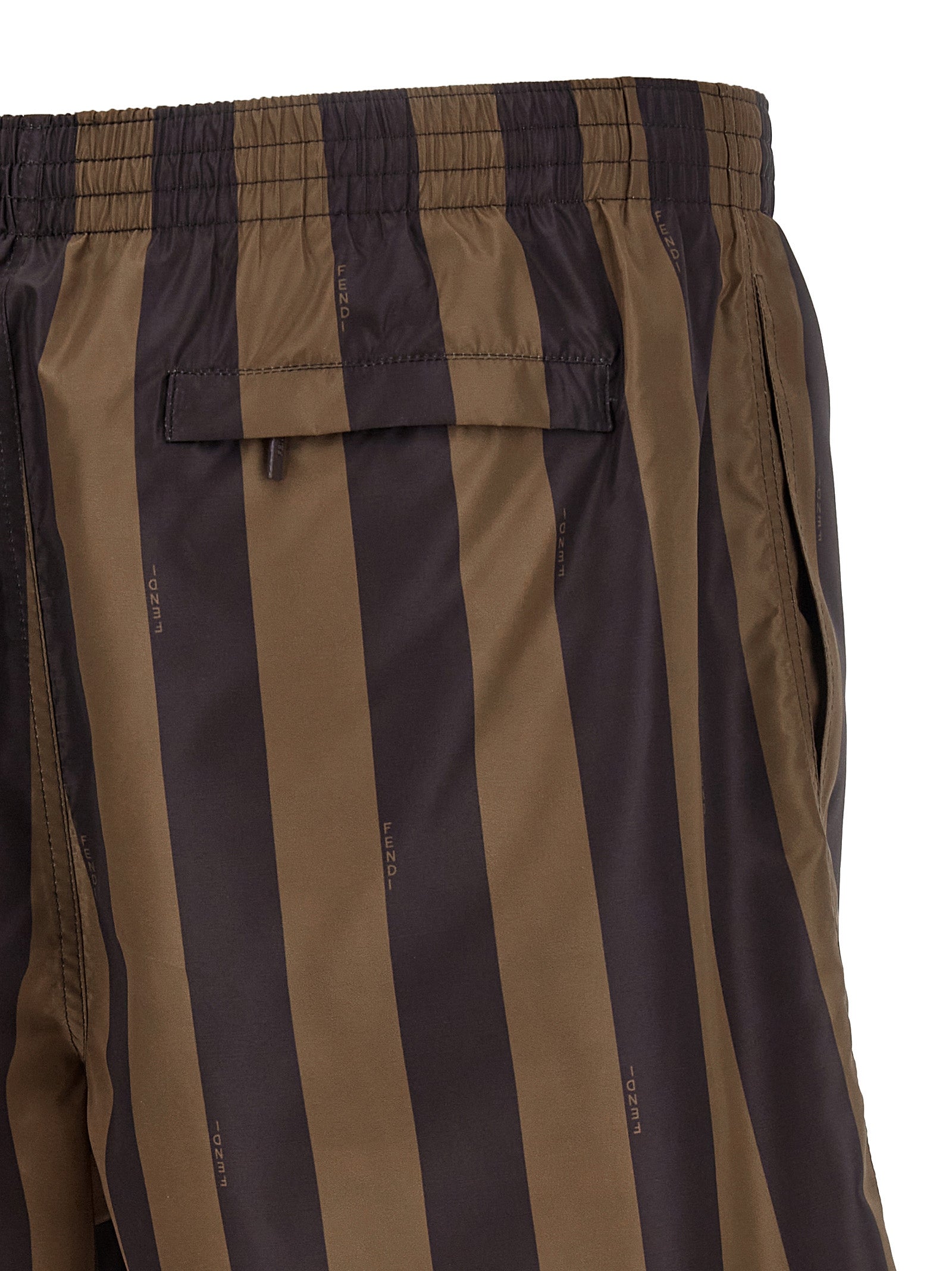Fendi Brown Polyester Swim Shorts Fendi