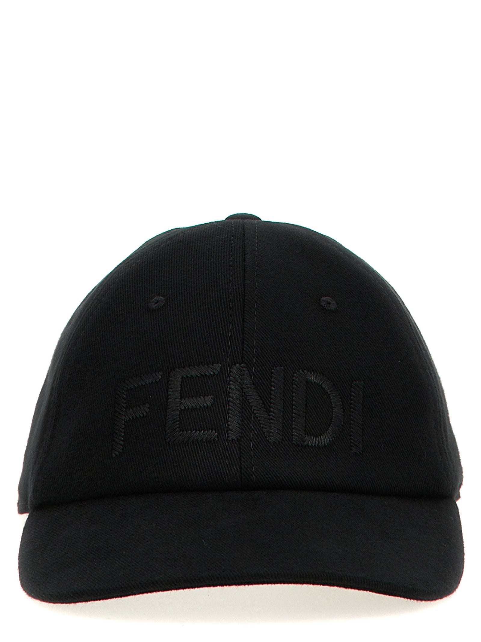 Fendi Black Cotton Cap (Baseball Hat) Fendi