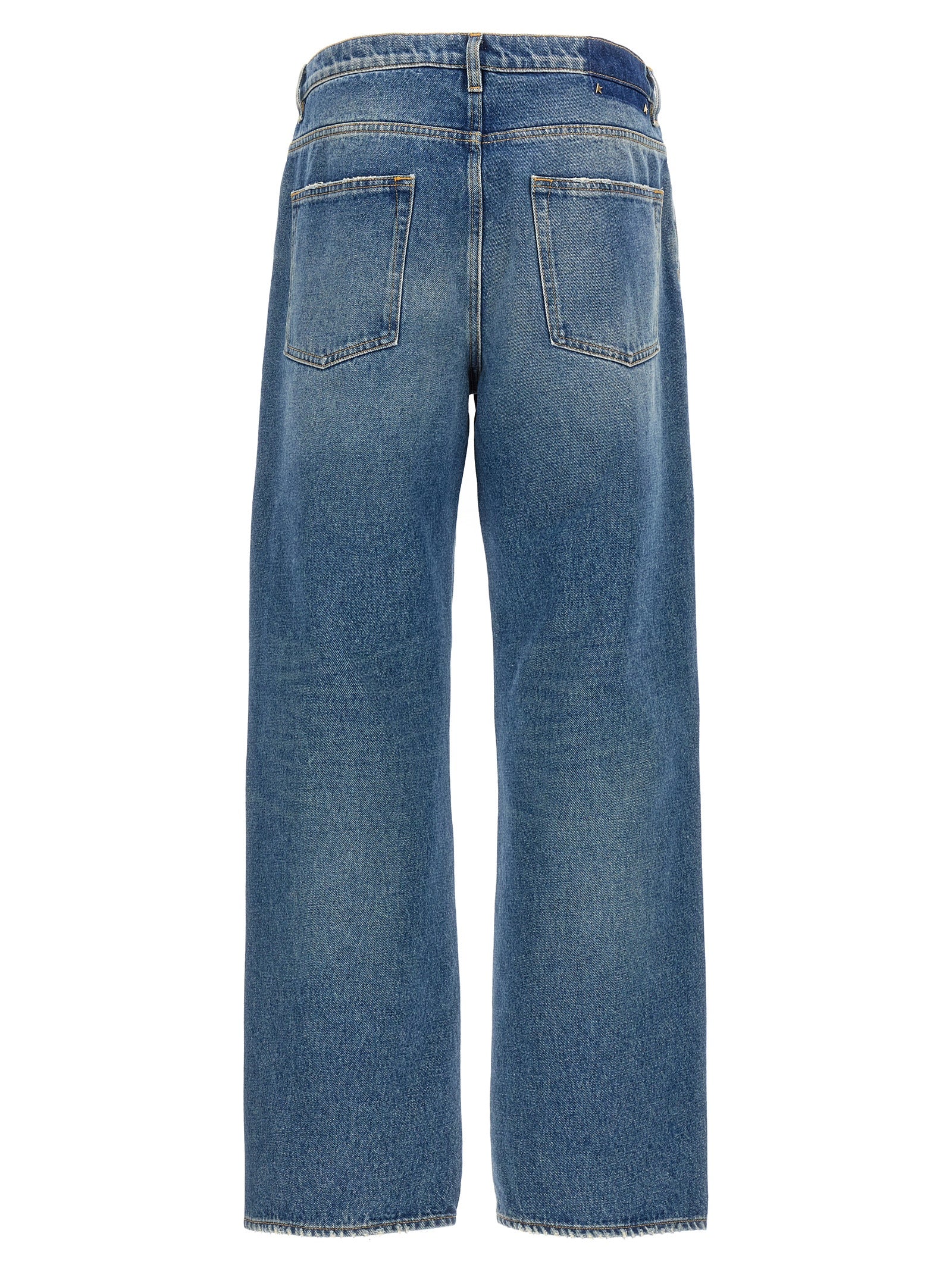 Golden Goose Blue Cotton Straight-Leg Jeans Golden Goose