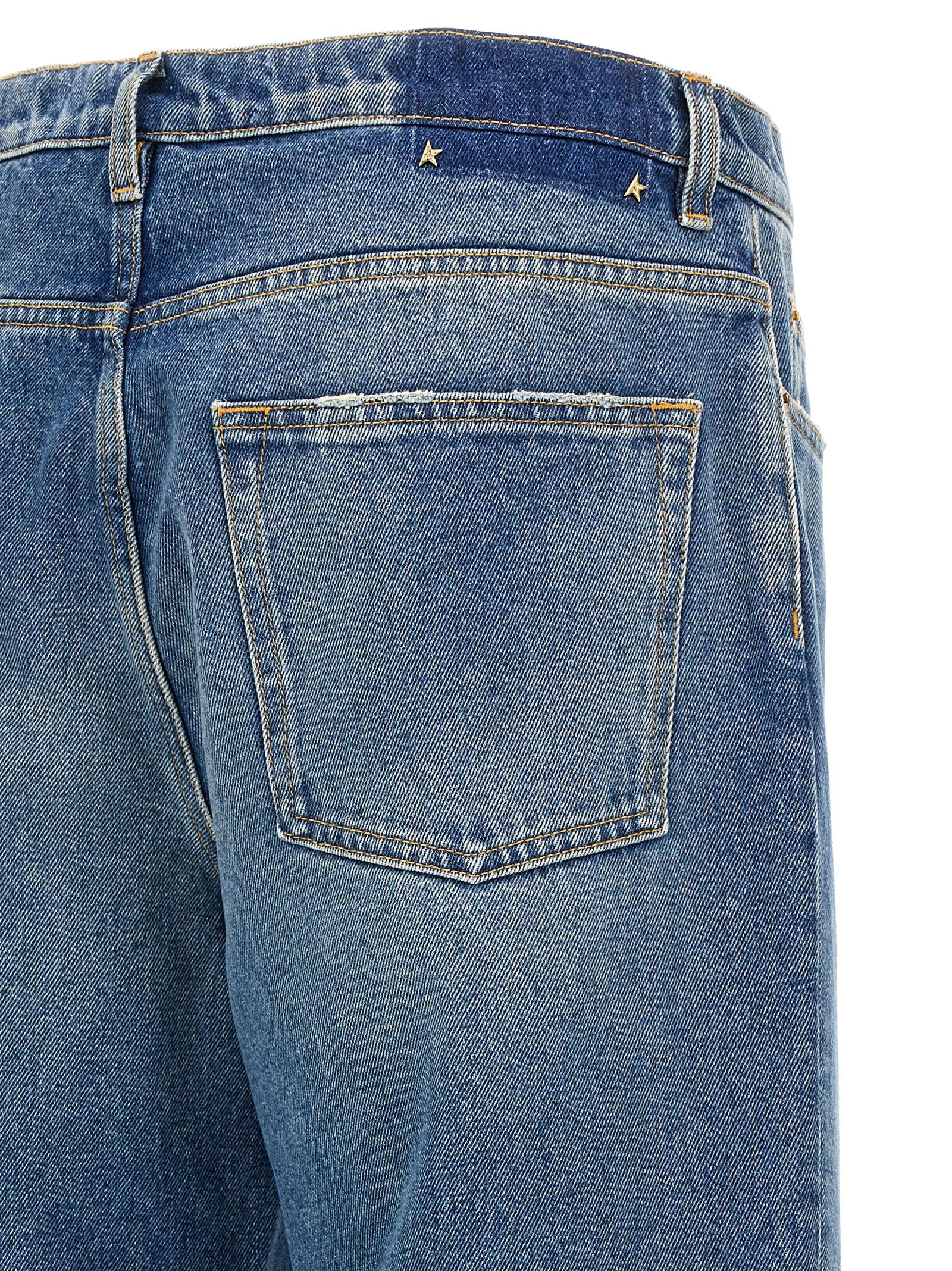 Golden Goose Blue Cotton Straight-Leg Jeans Golden Goose