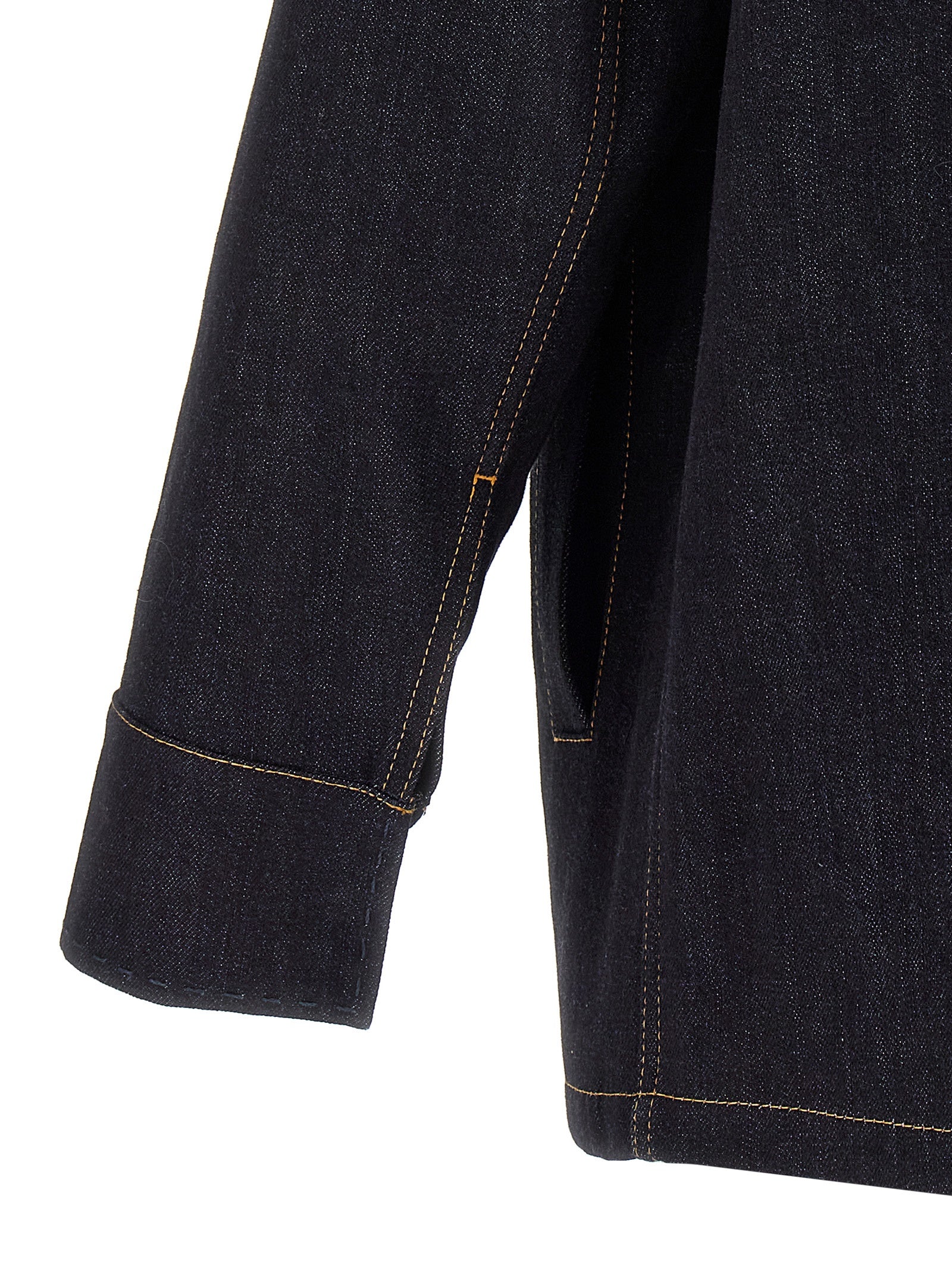 Fendi Blue Cotton Denim Jacket Fendi