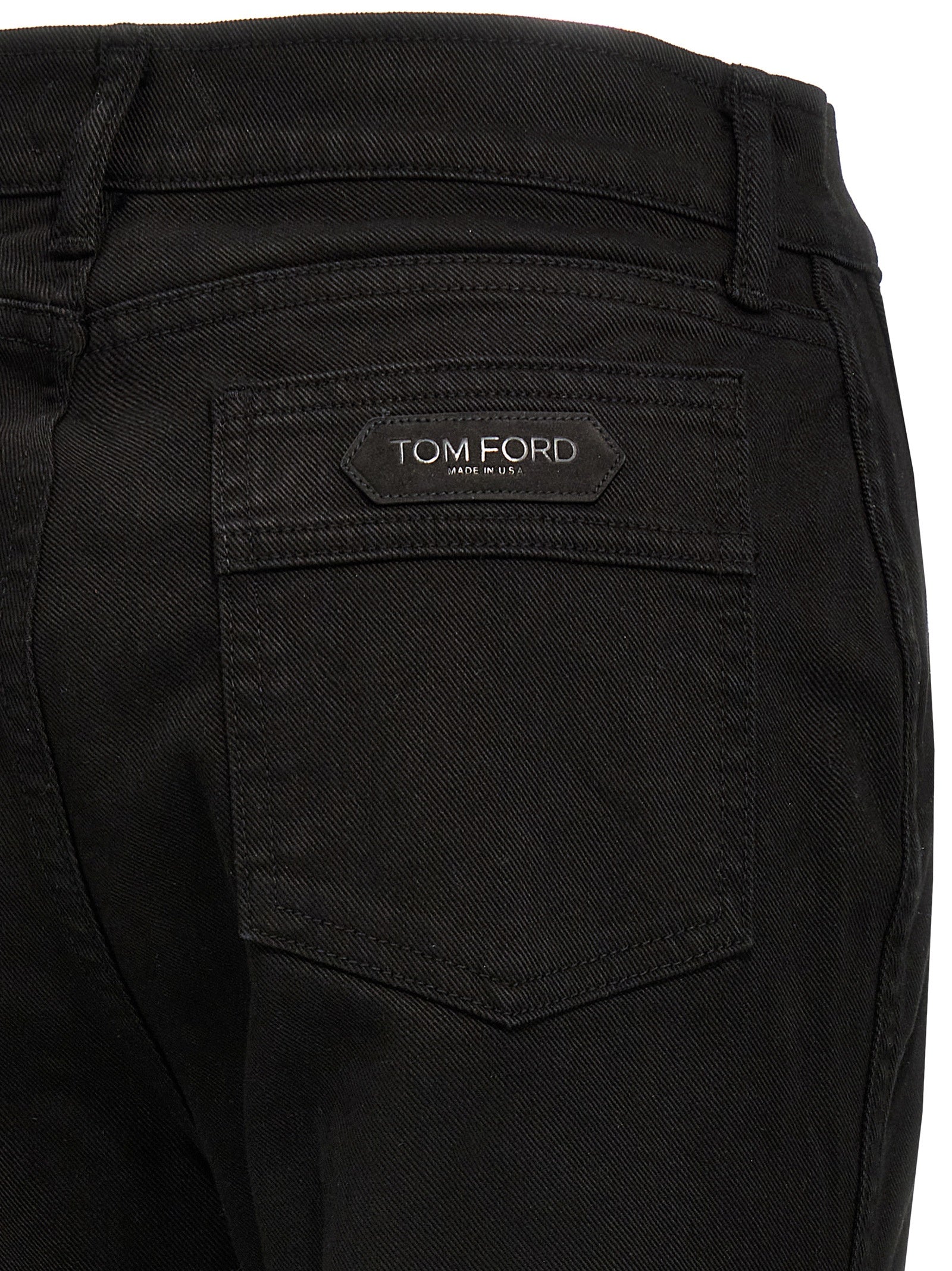 Tom Ford Black Cotton Flared Jeans Tom Ford