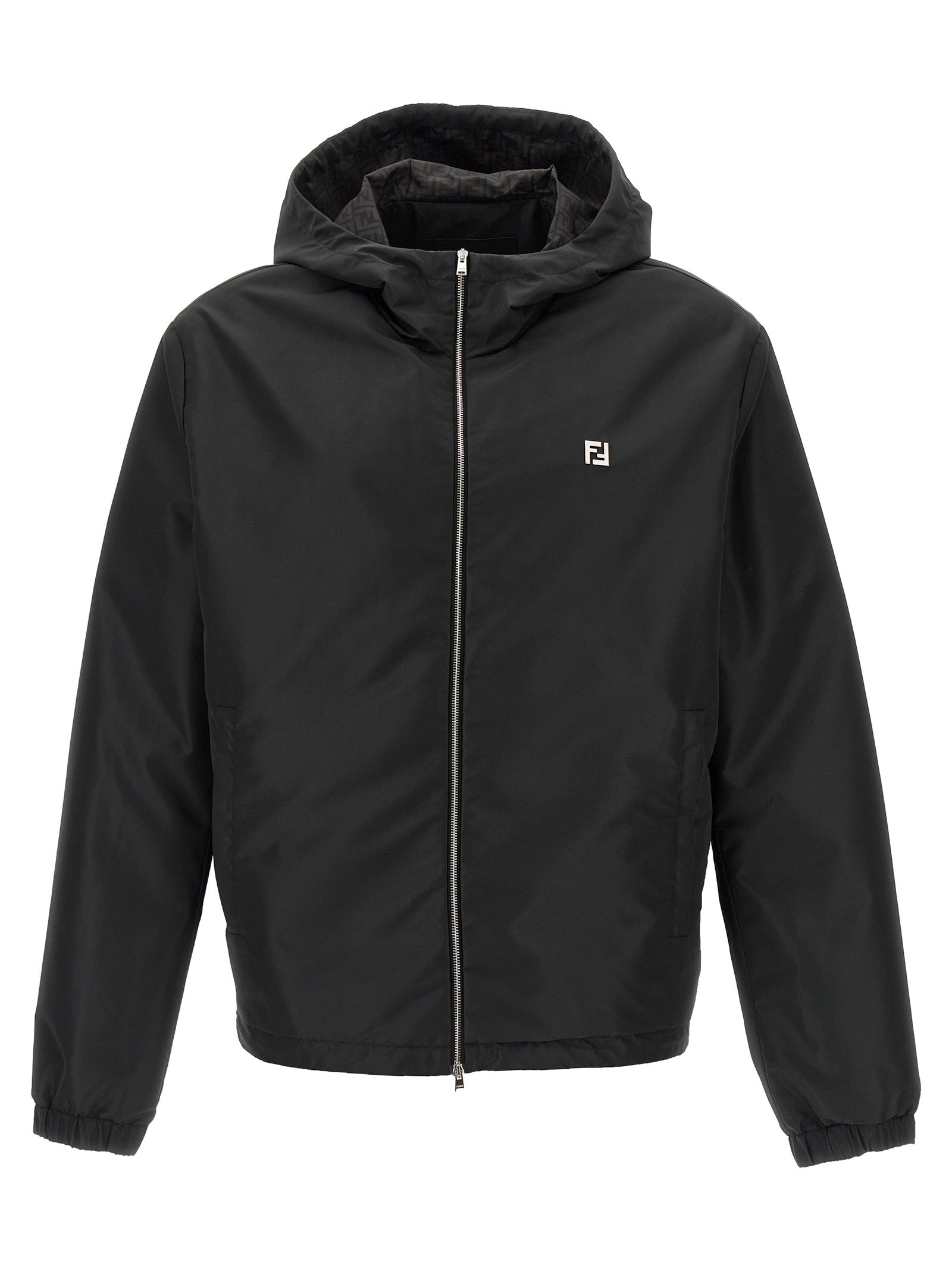 Fendi Black Polyester Shell Jacket Fendi
