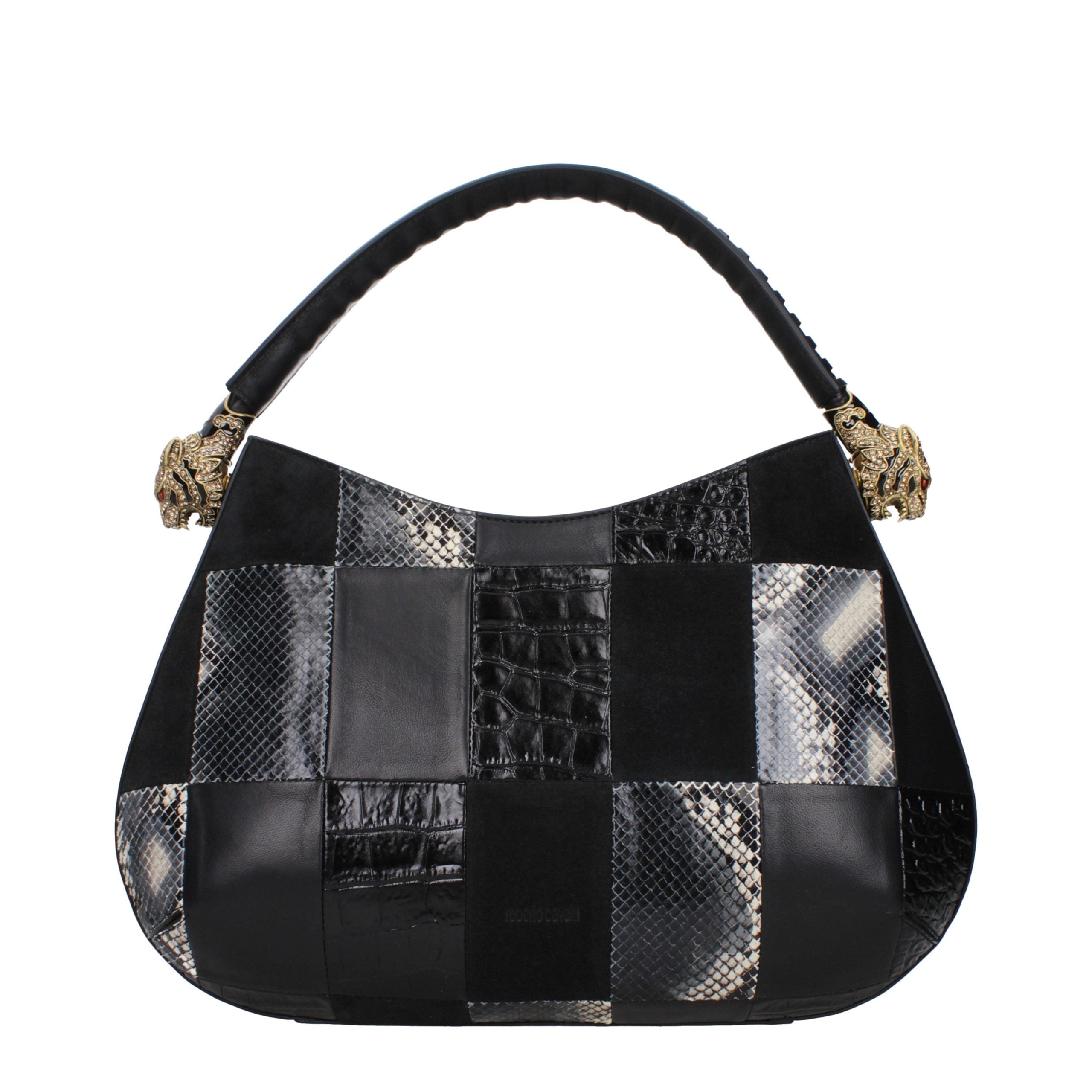 Roberto Cavalli Black Leather Handbag Roberto Cavalli