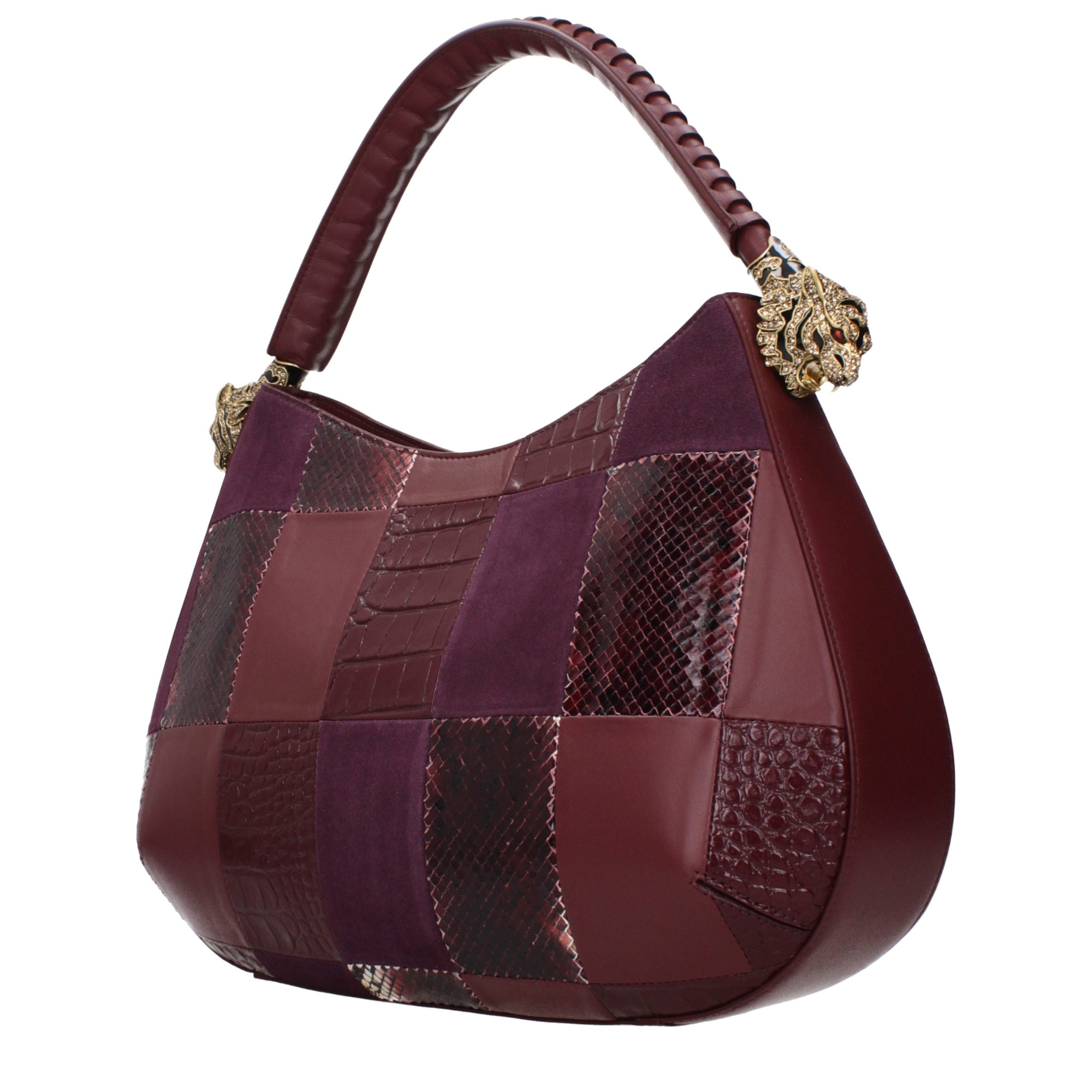 Roberto Cavalli Purple Leather Handbag Roberto Cavalli