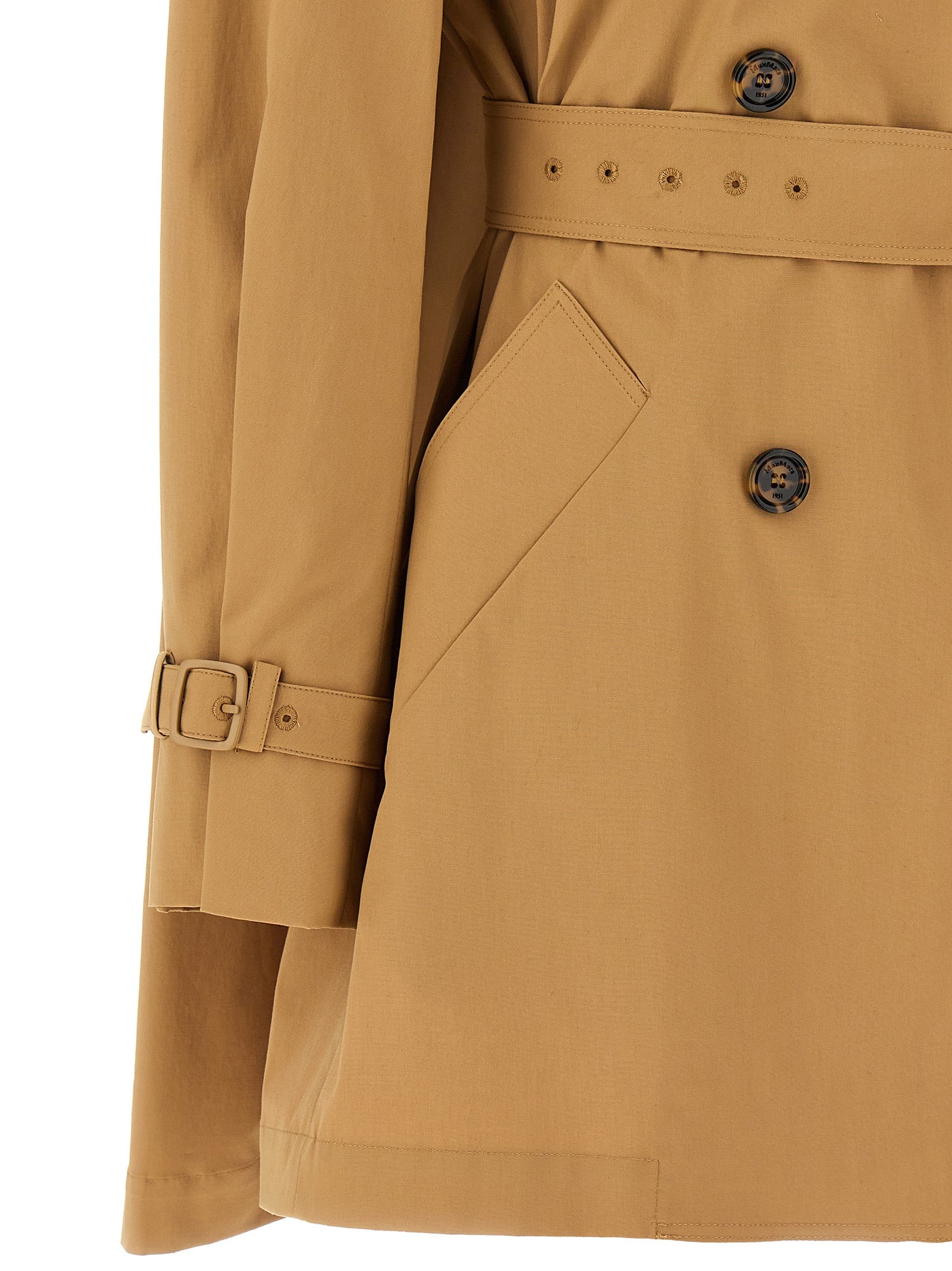 Max Mara Brown Cotton Coat Max Mara