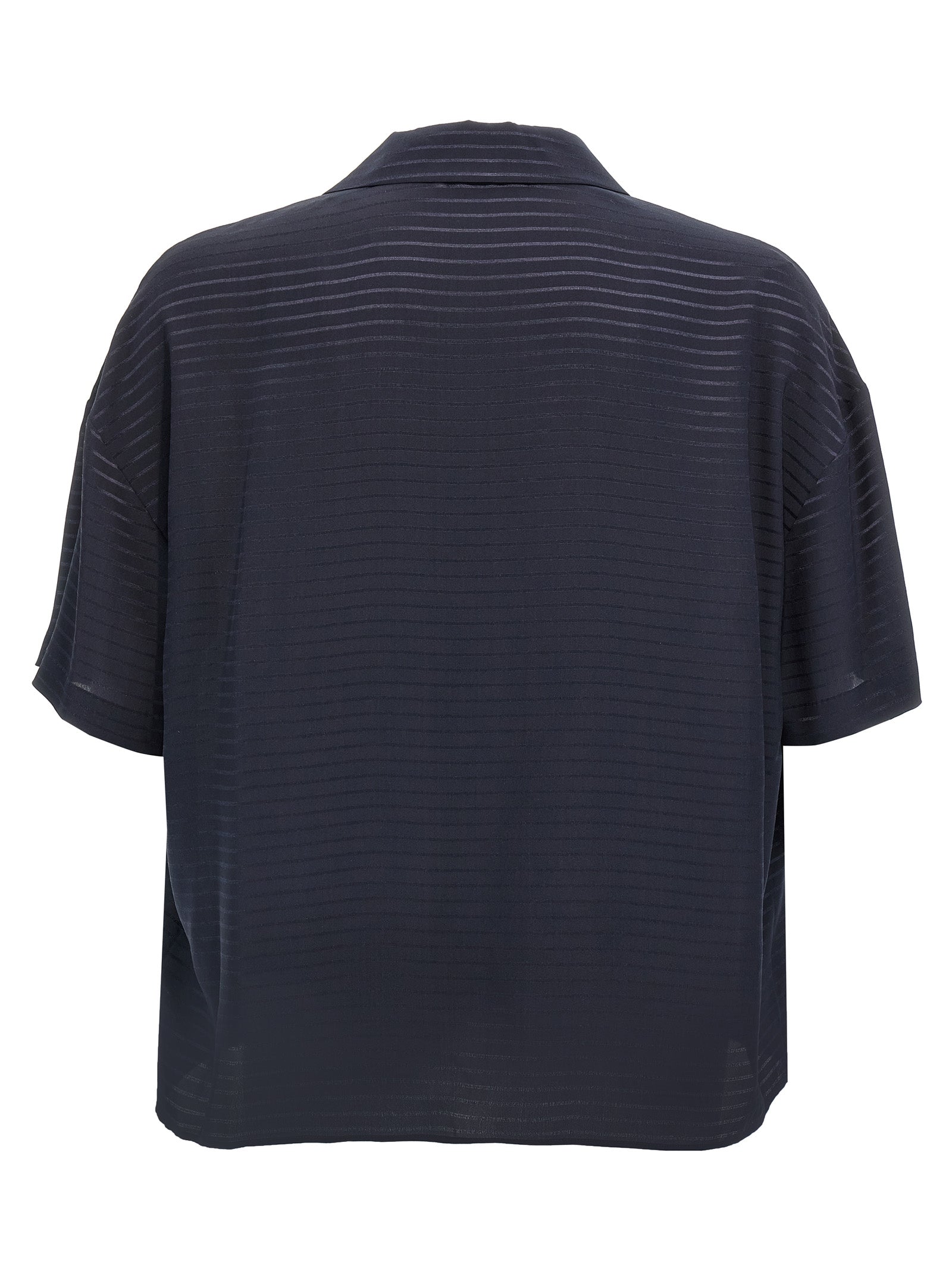 Saint Laurent Blue Silk Polo Shirt Saint Laurent